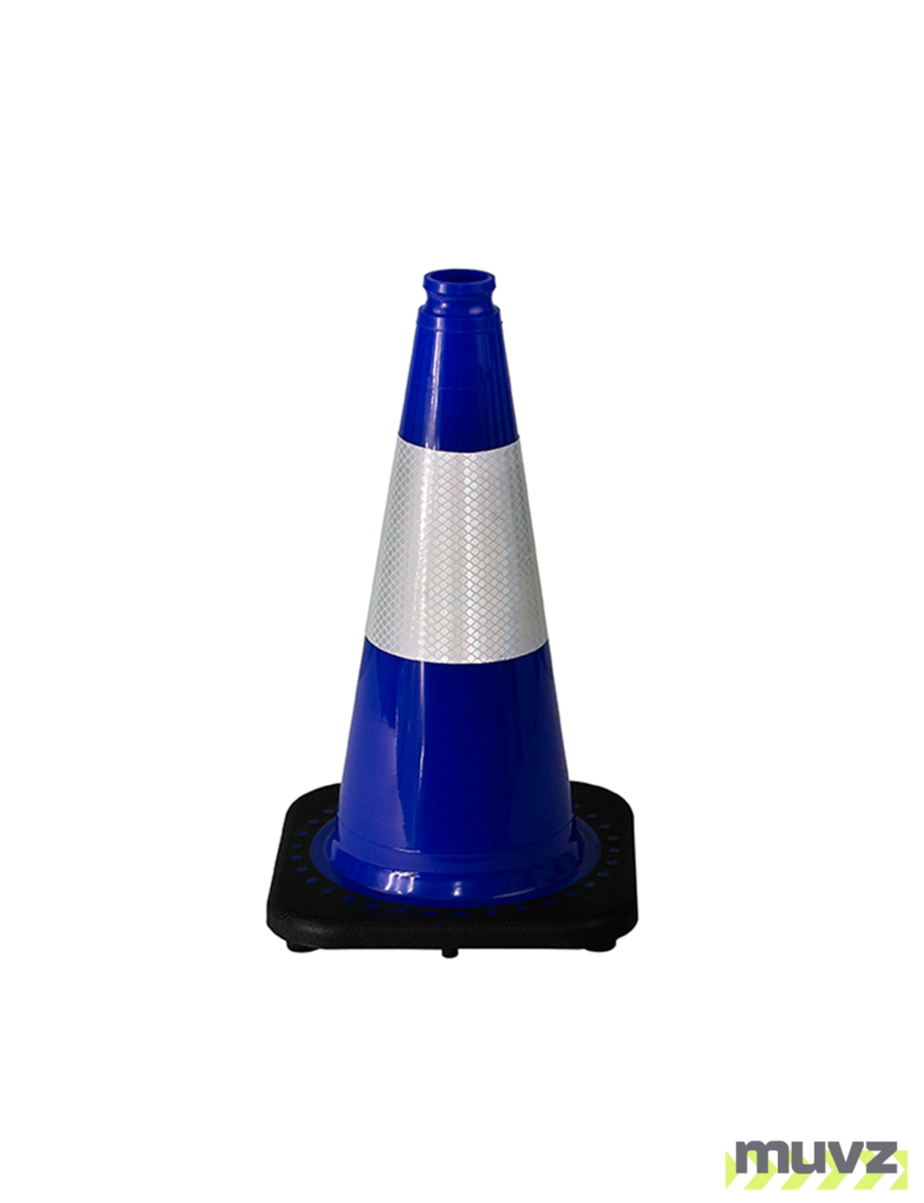 Blue 18\" Black Base Cone with 6\" Reflective Collar