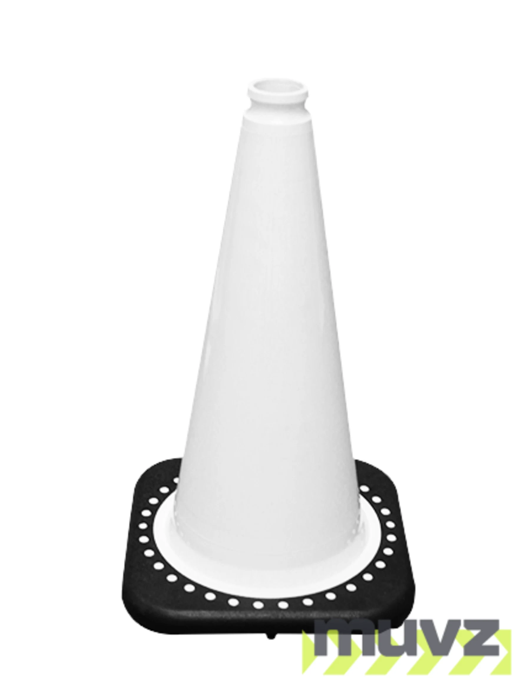 White 18\" Black Base Cone