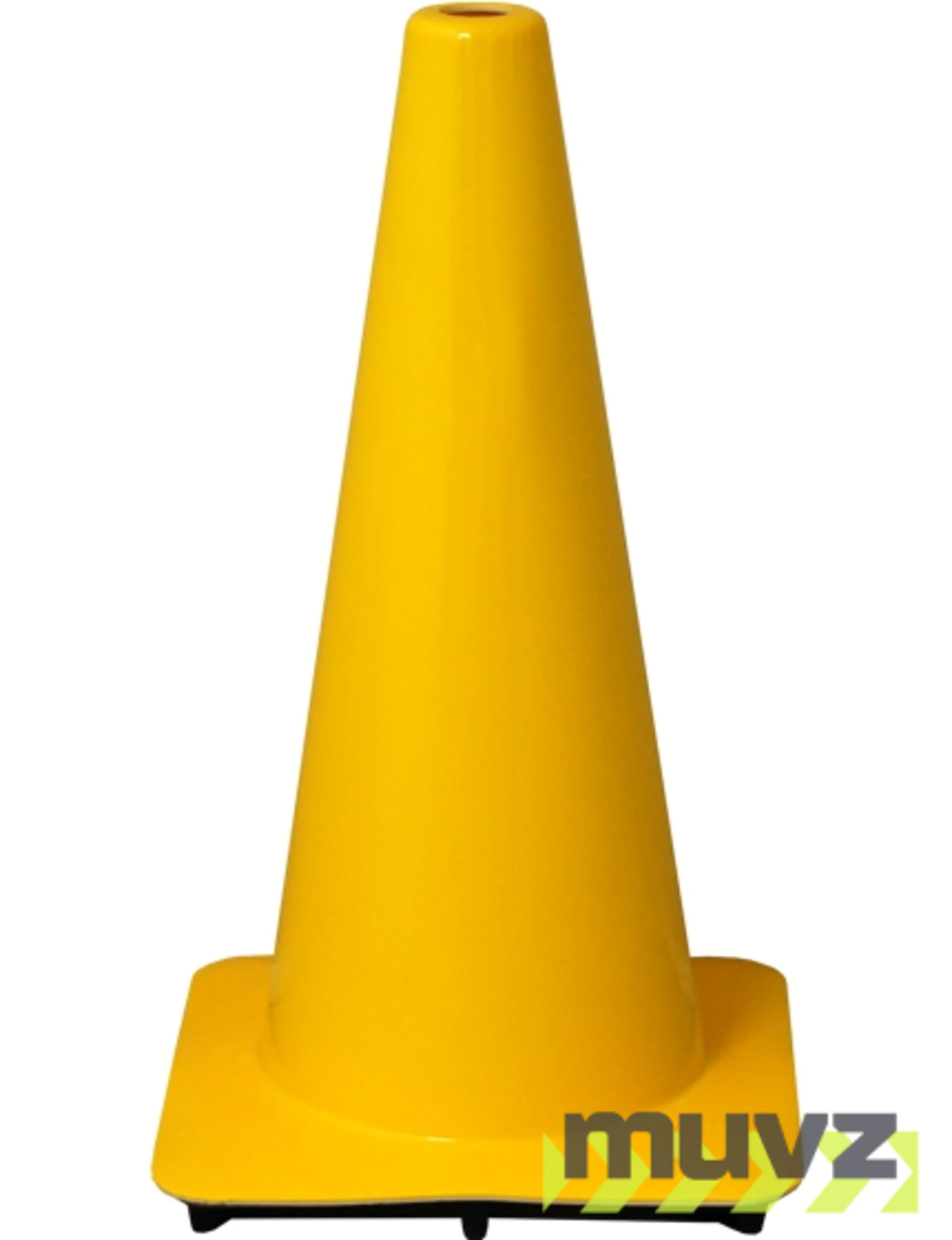 Yellow 18\" Flow Molded Traffic Cone