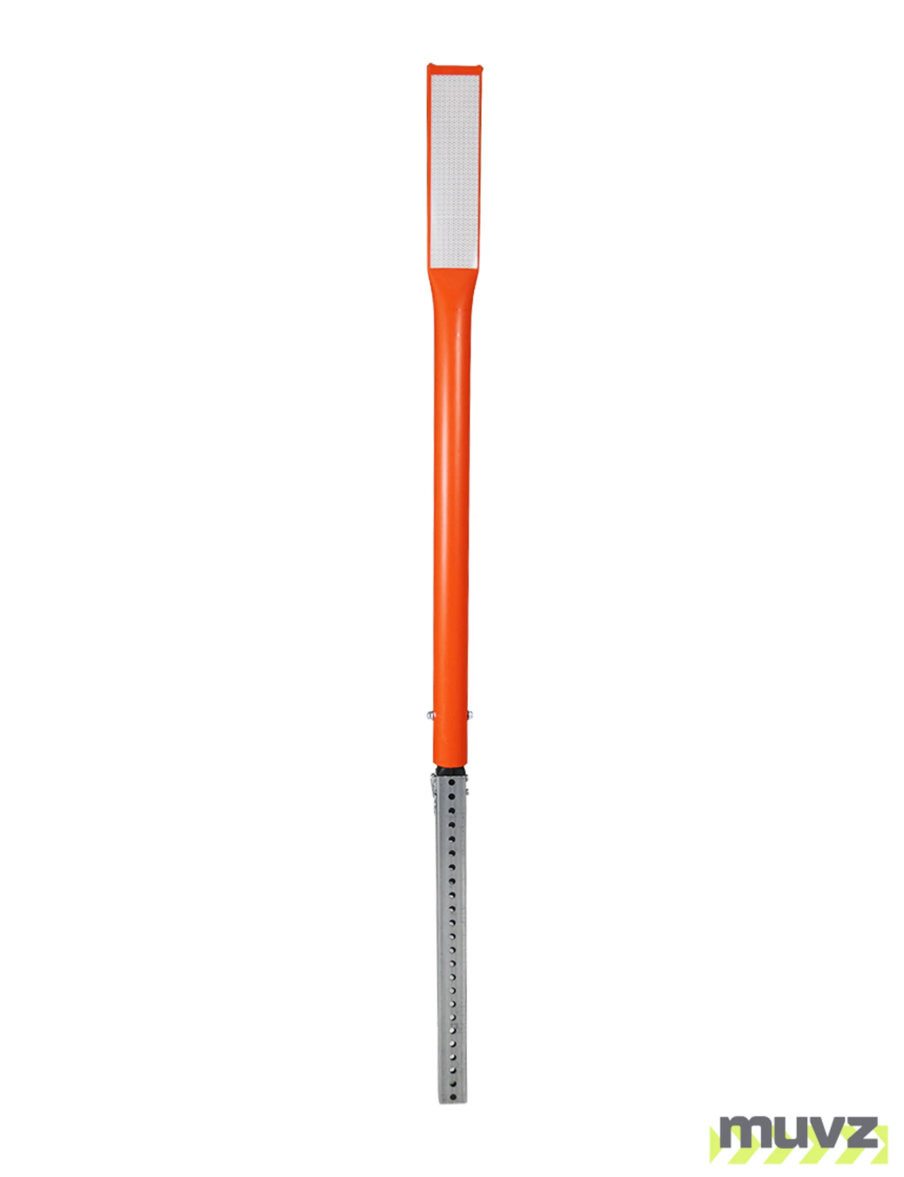 48\" Orange Driveable delineator with 12\" X 3\" White Reflective Sheeting