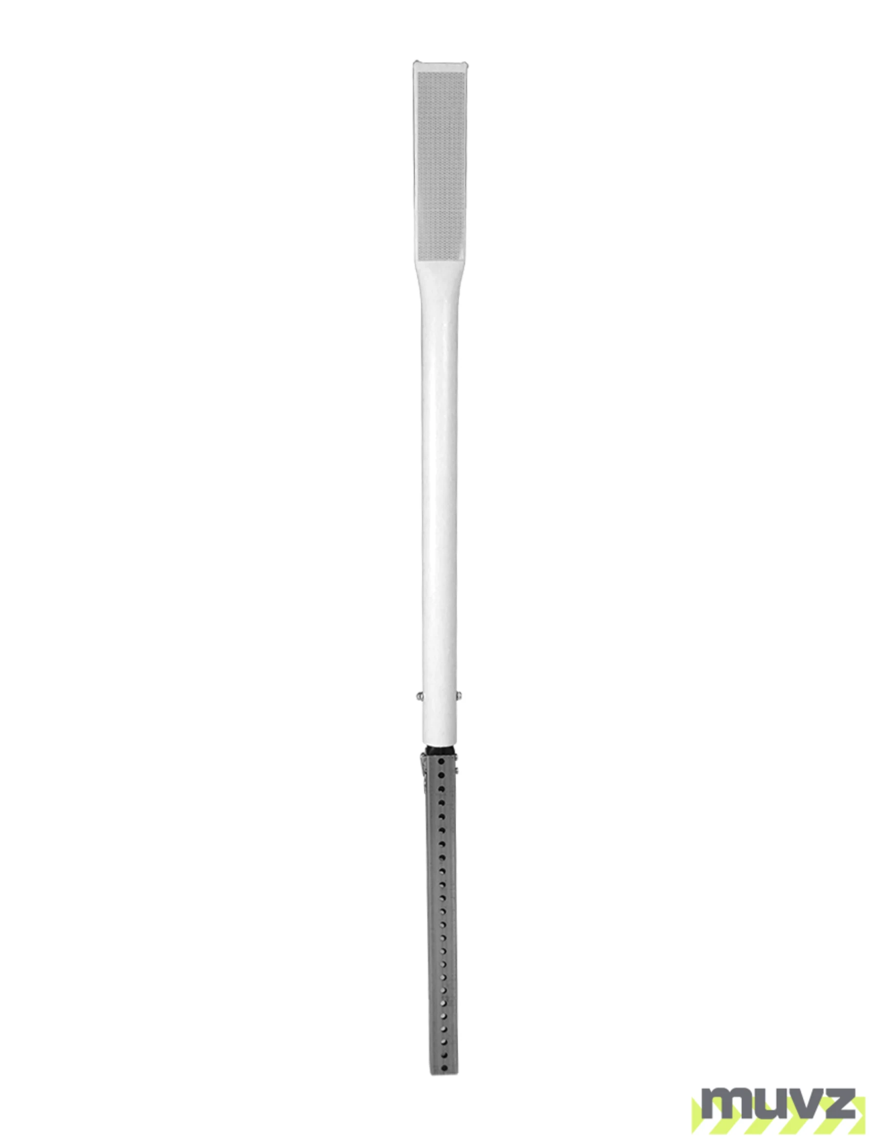 48\" White Driveable Delineator with 12\" X 3\" White Reflective Sheeting