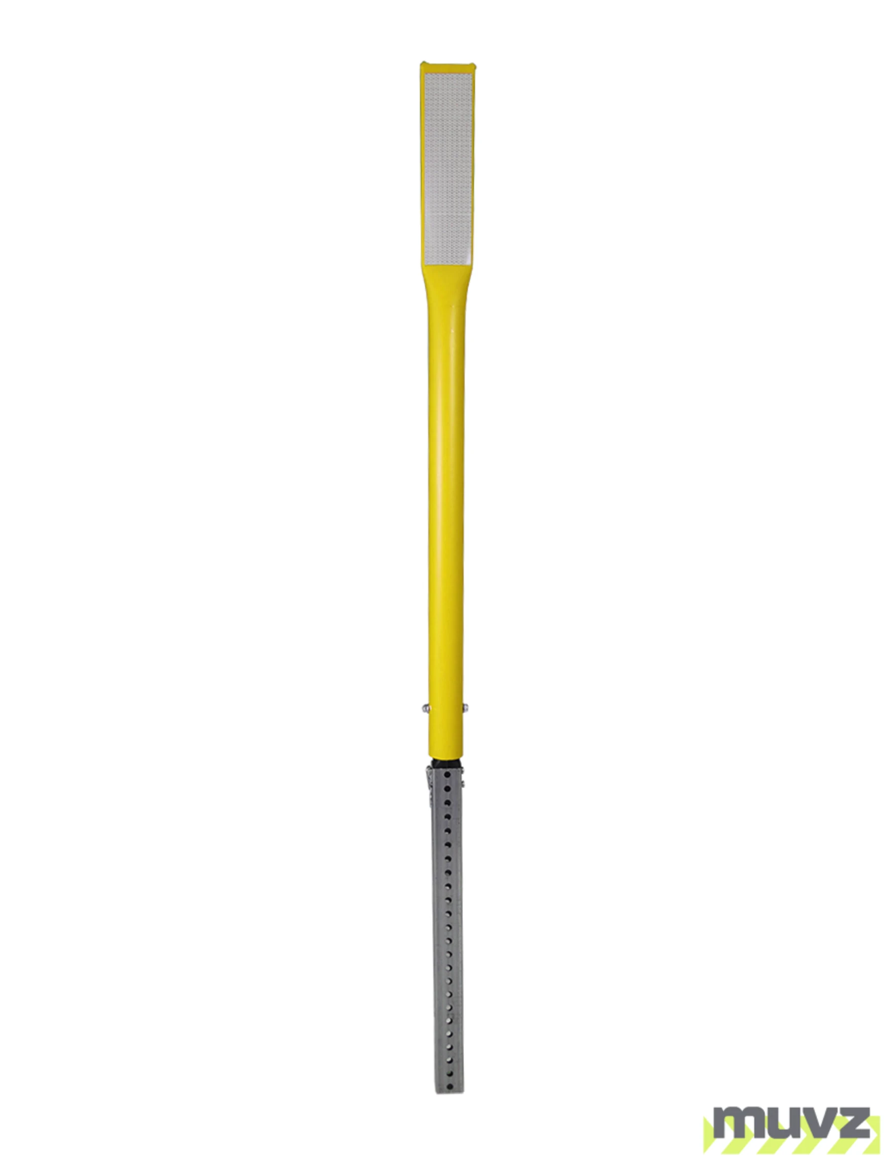 48\" Yellow Driveable Delineator with 12\" X 3\" White Reflective Sheeting