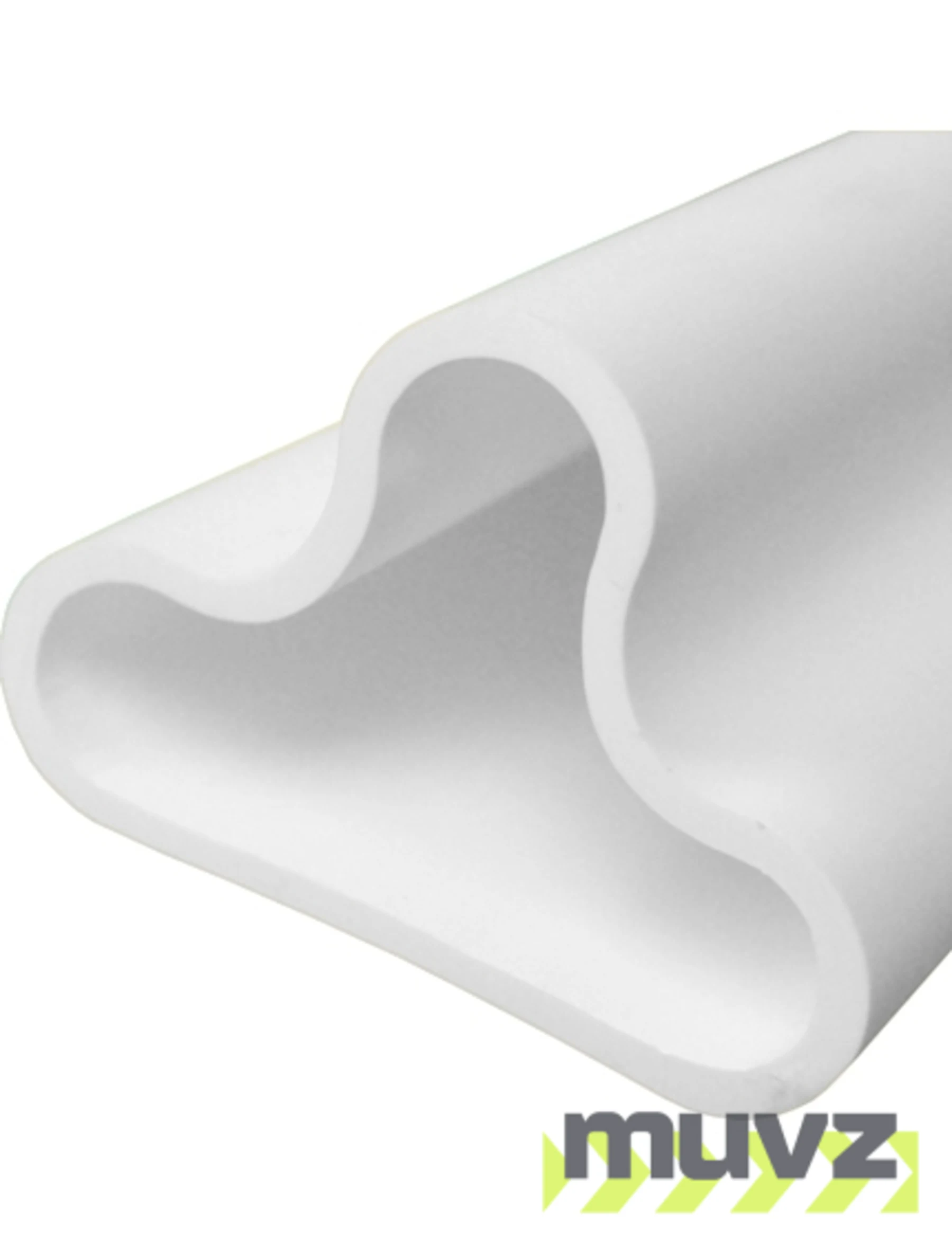 42\" White Clover-Leaf Urethane Delineator Post, Surface Mount Base and Fasteners for Asphalt
