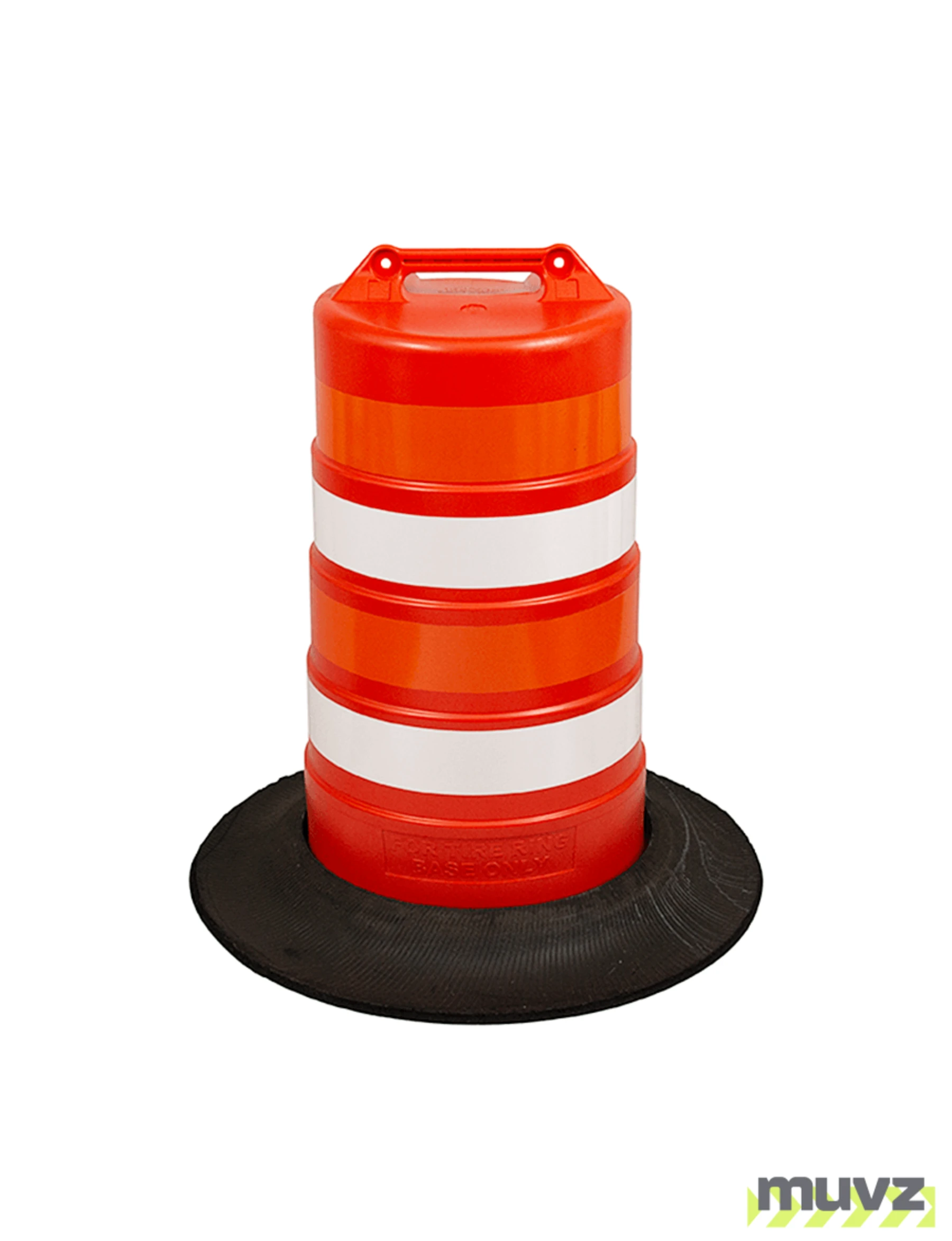 Plastic Drum with 4\" Stripes and Base