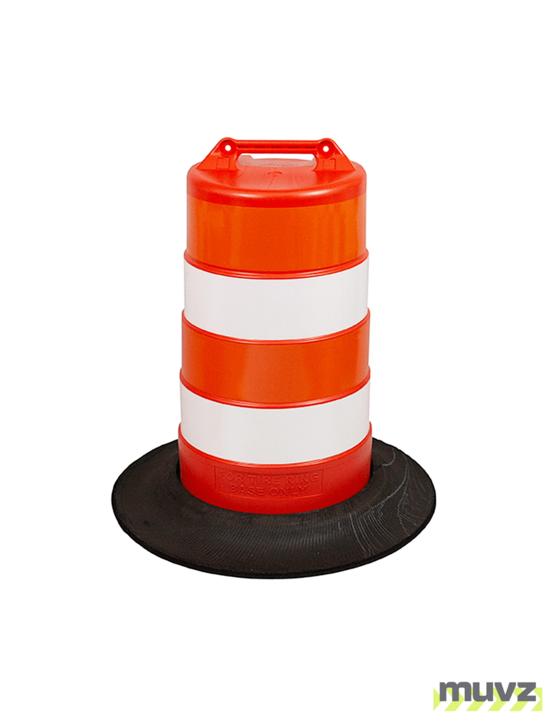 Plastic Drum with 6\" Stripes and Base