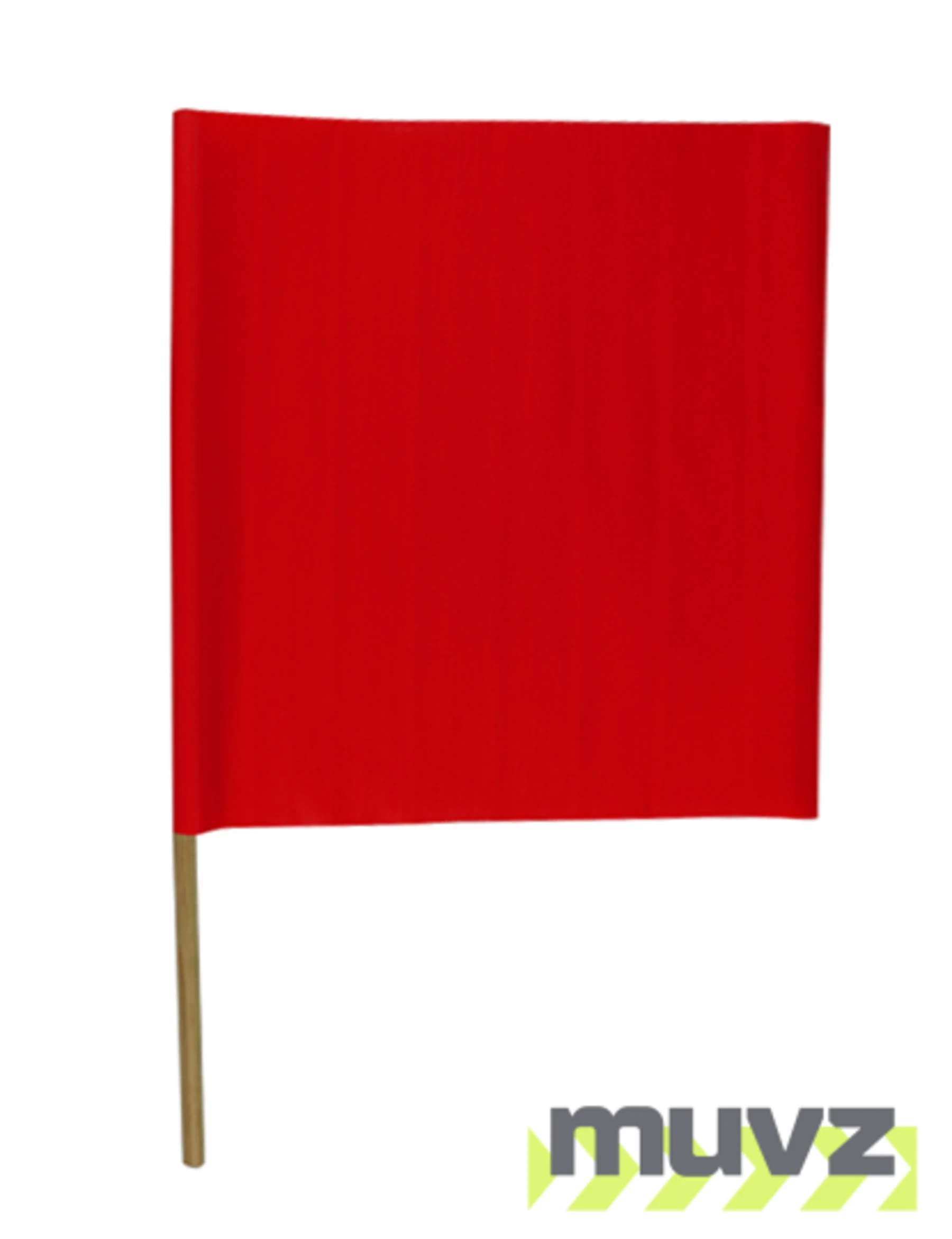 24\" x 24\" Red Flag with 36\" staff