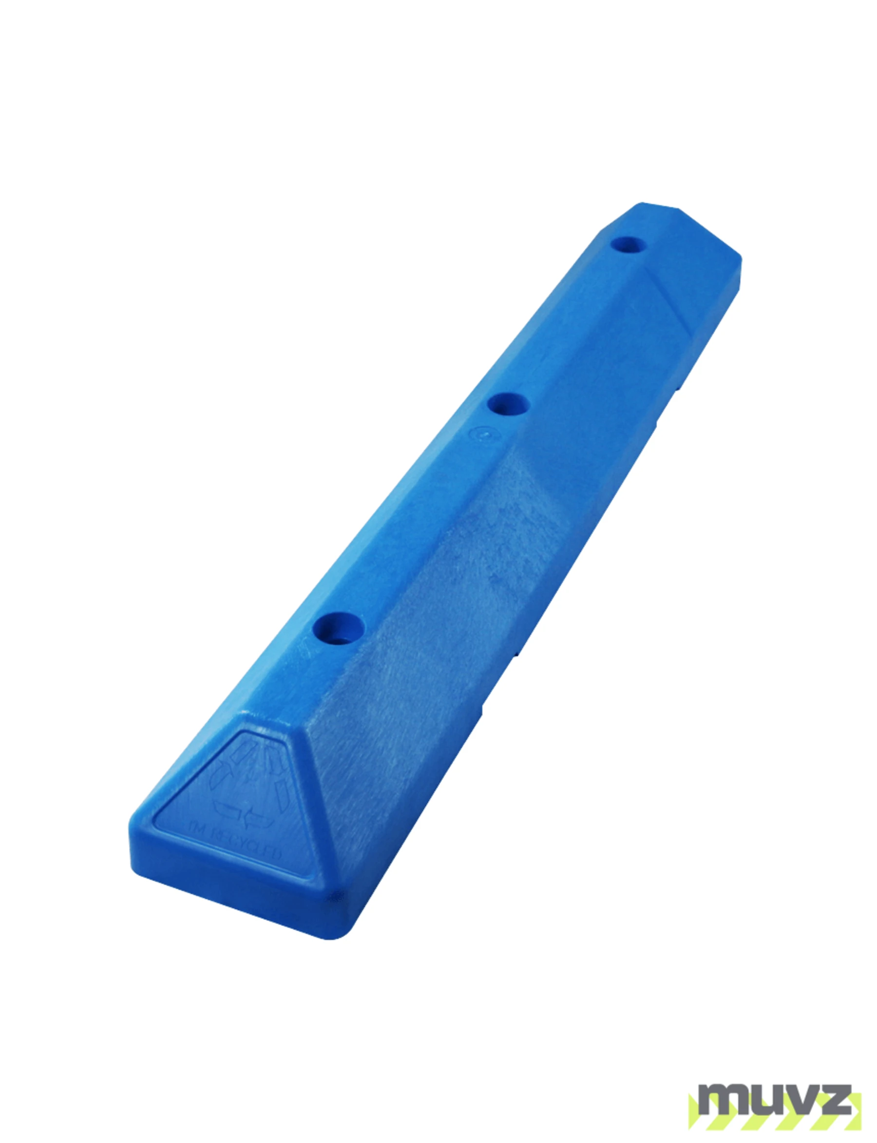 3\u0027 Blue \u0027Commercial\u0027 Parking Block w/8\" Lags \u0026 Anchors