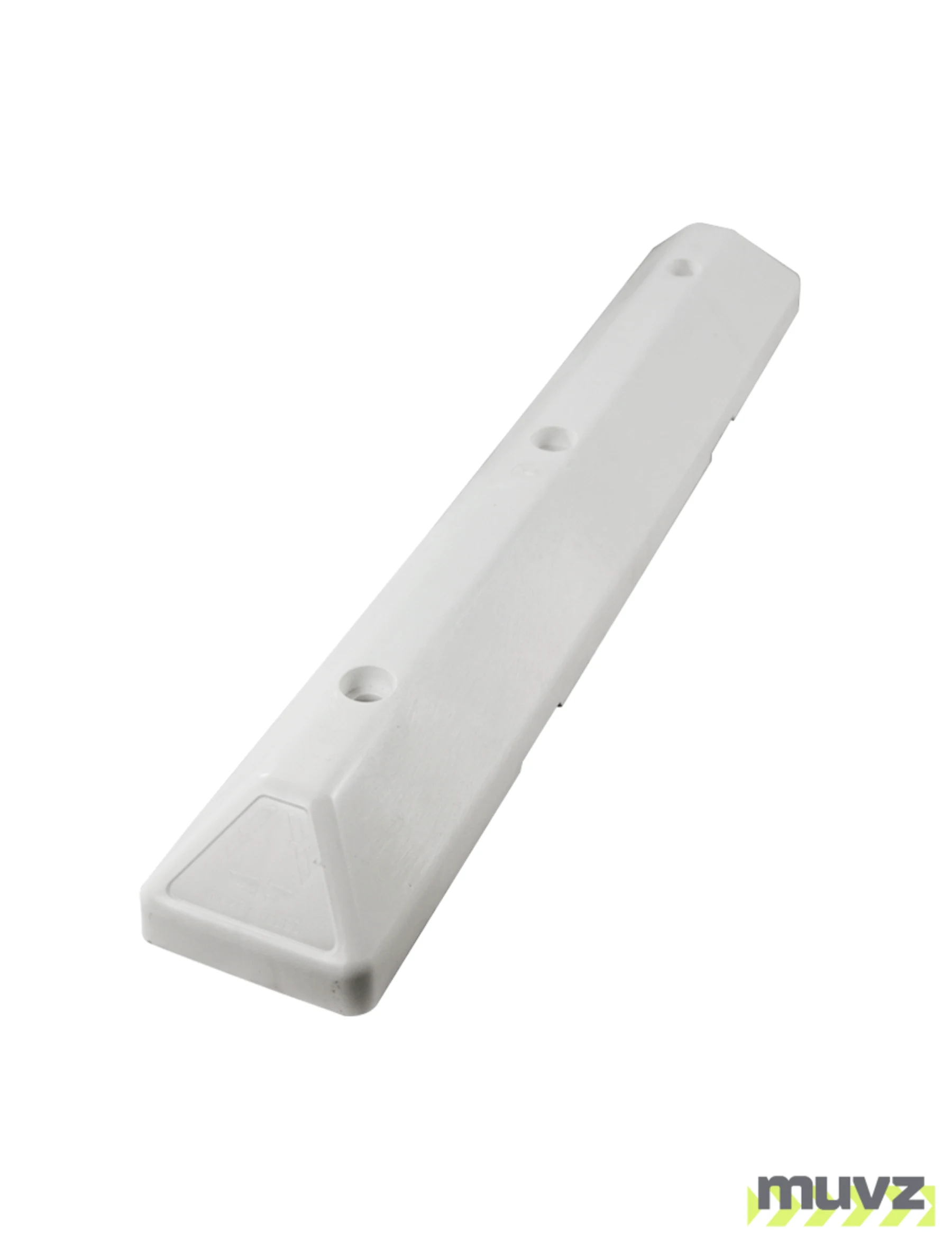3\u0027 White \u0027Commercial\u0027 Parking Block with three (3) Wedge-Bolt fasteners for Concrete