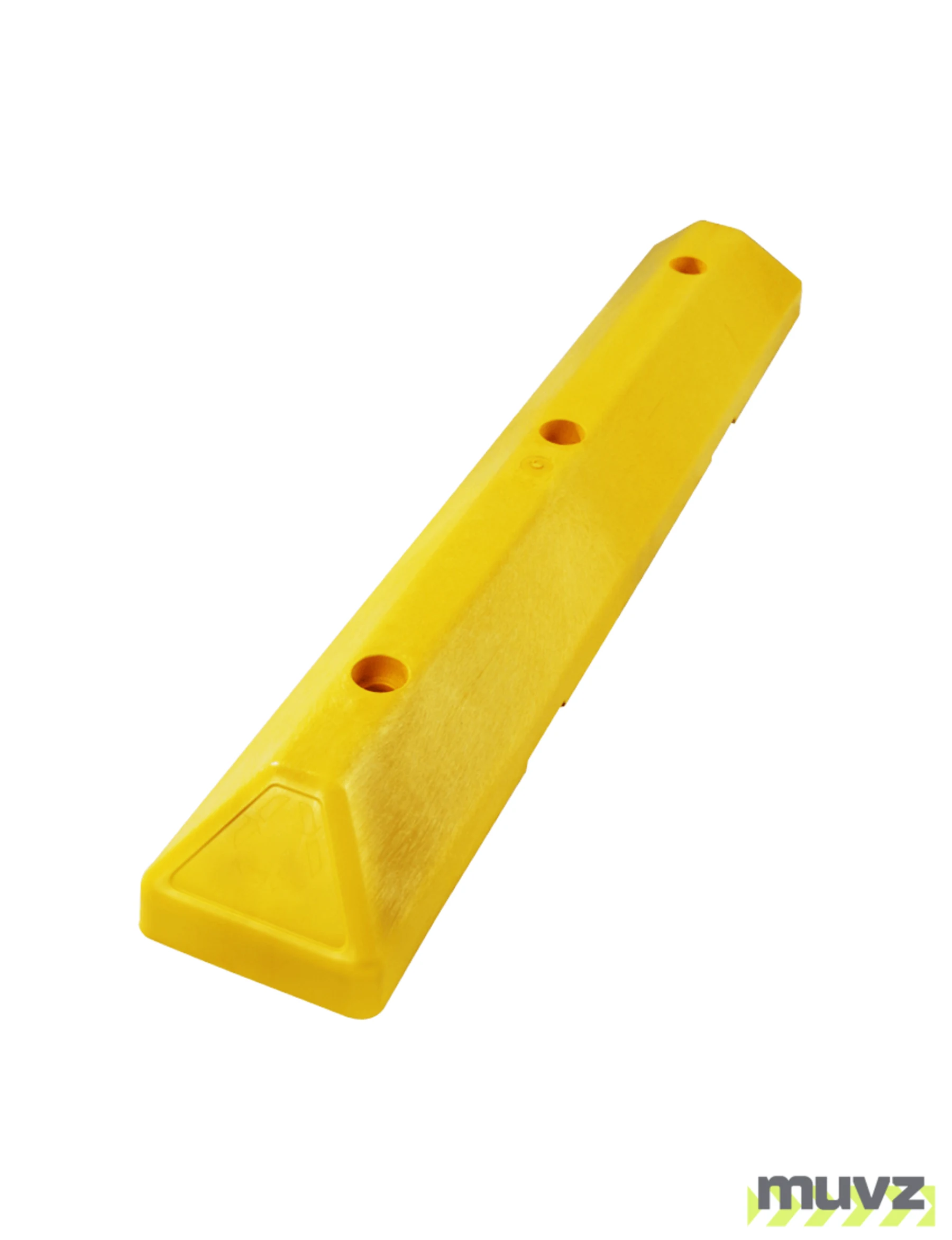3\u0027 Yellow \u0027Commercial\u0027 Parking Block with three (3) Wedge-Bolt fasteners for Concrete