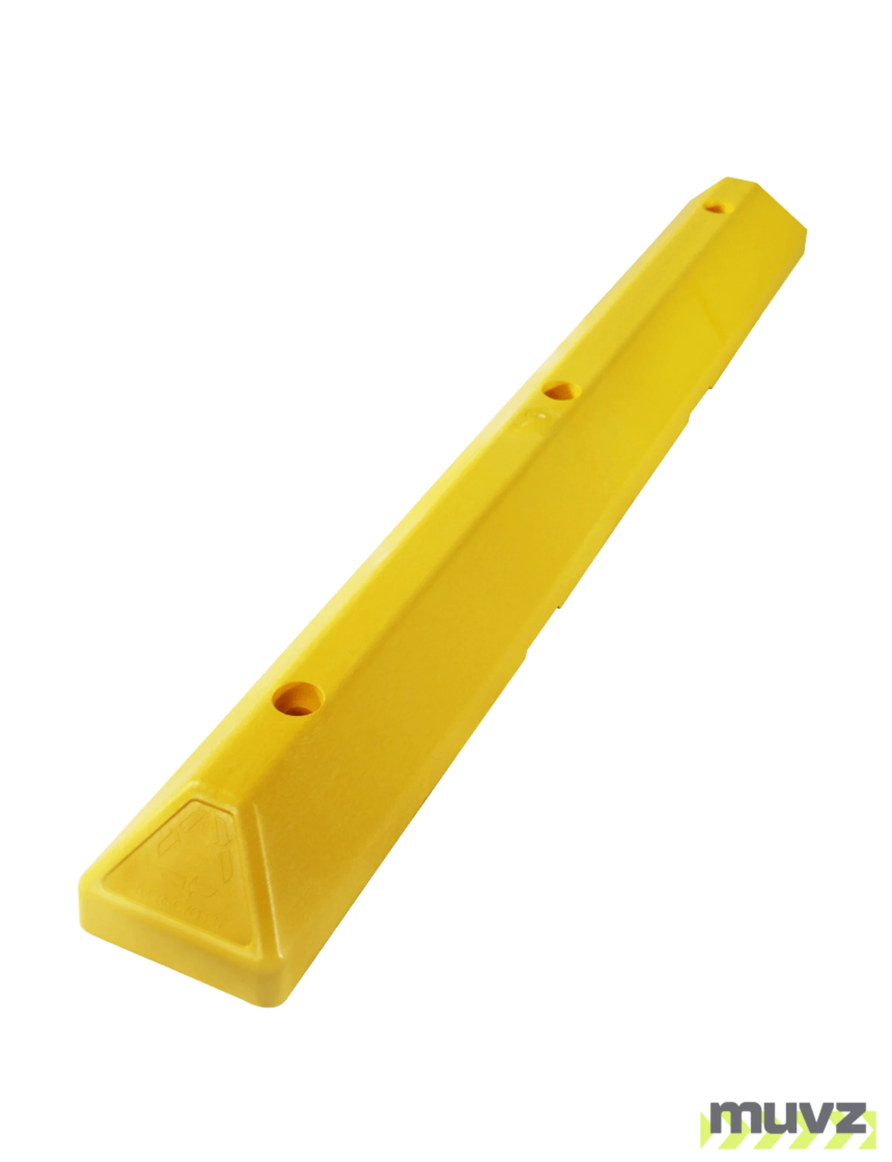 4\u0027 Yellow \u0027Commercial\u0027 Parking Block with three (3) Wedge-Bolt fasteners for Concrete