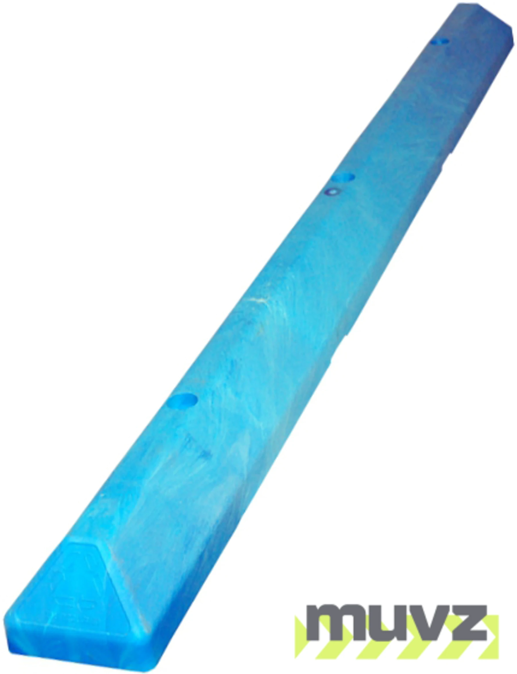 6\u0027 Blue \u0027Commercial\u0027 Parking Block with three (3) Wedge-Bolt fasteners for Concrete