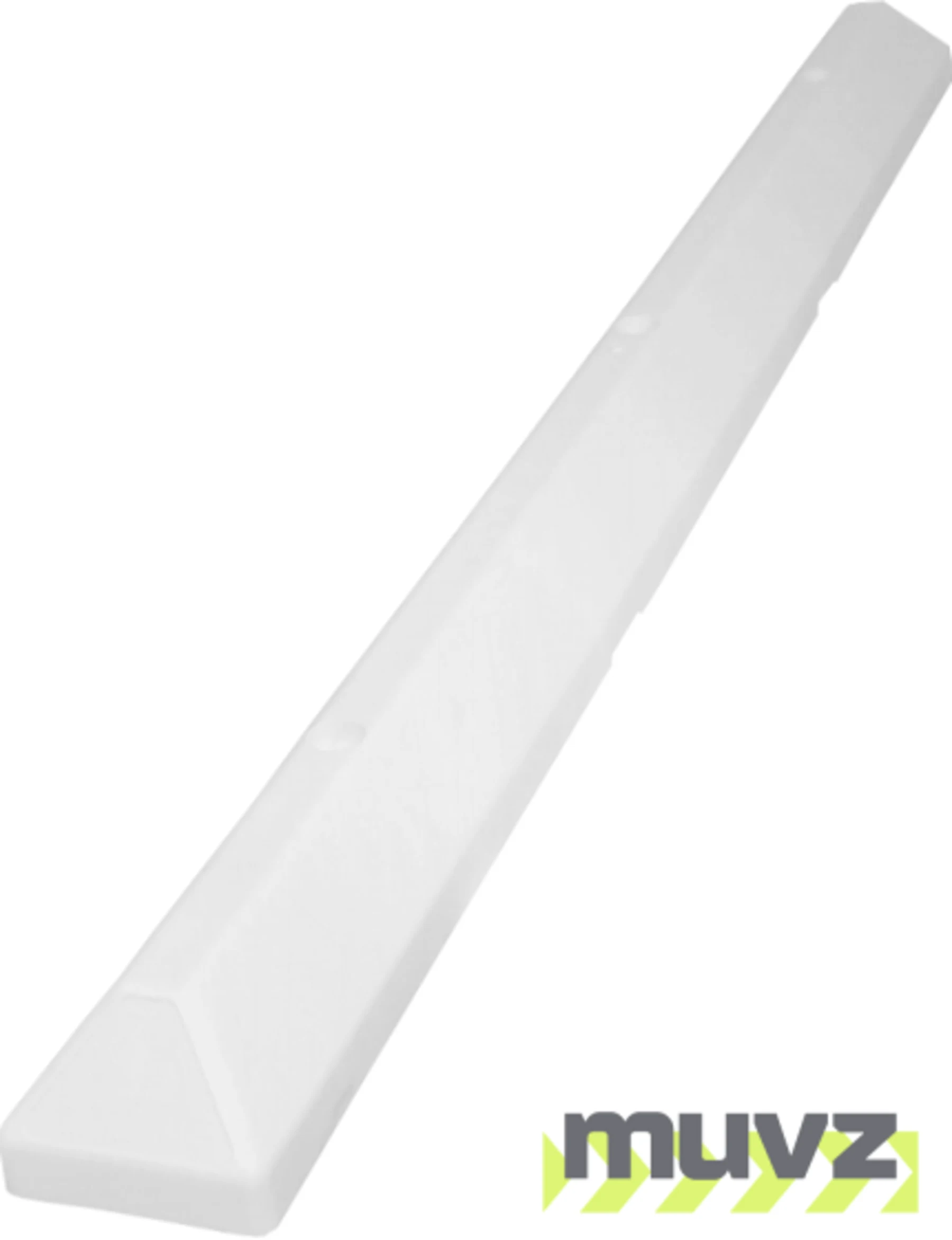 6\u0027 White Commercial Parking Block w/Lags \u0026 Anchors