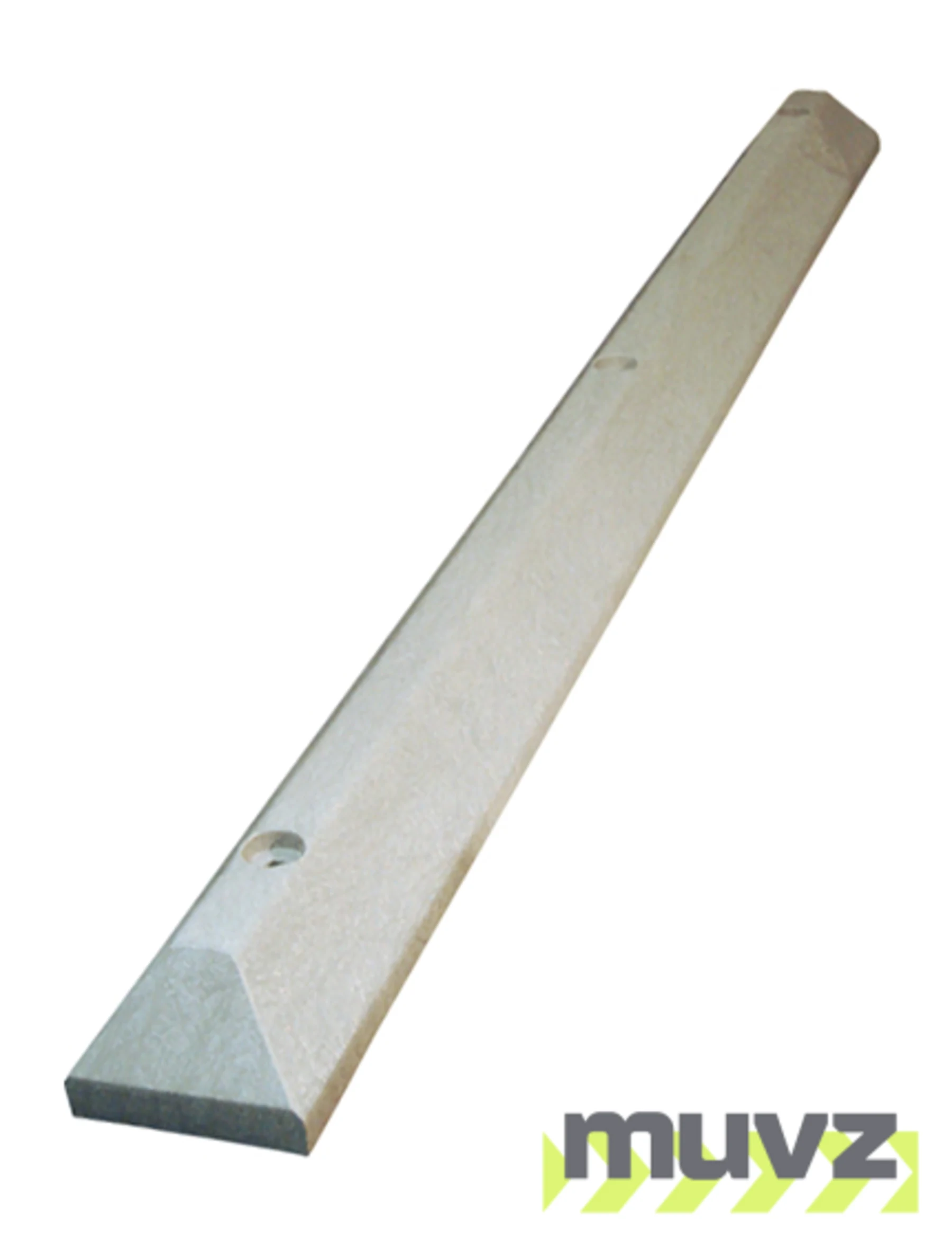 6\u0027 Gray, Heavy-Duty Solid Recycled Plastic Parking Block w/14\" Galvanized Rebar Steel Spikes