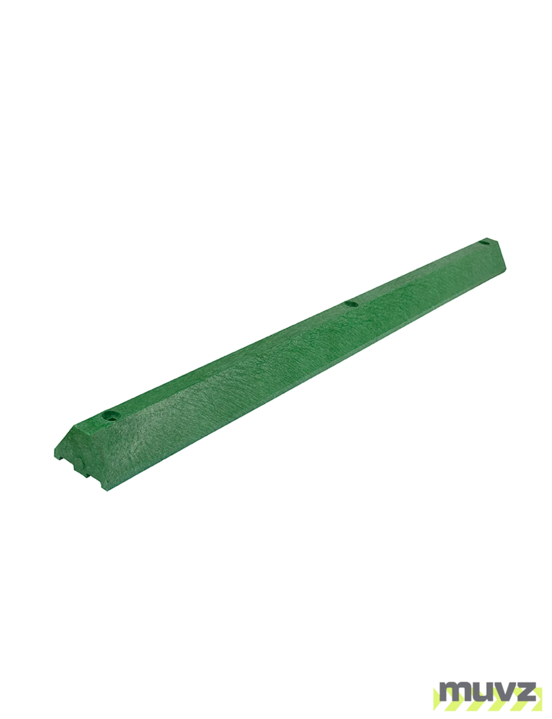 6\u0027, 4\" Tall, \u0027Industrial\u0027 Green Recycled Plastic Parking Block w/12\" Spikes