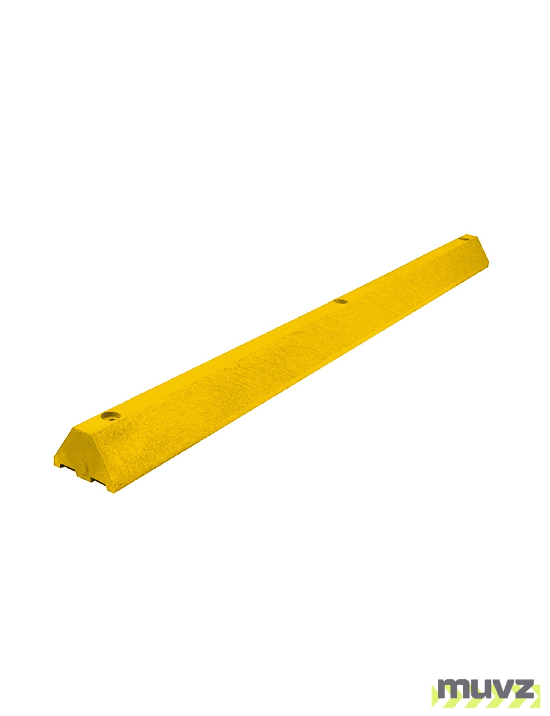 6\u0027, 4\" Tall, \u0027Industrial\u0027 Yellow Recycled Plastic Parking Block w/12\" Spikes