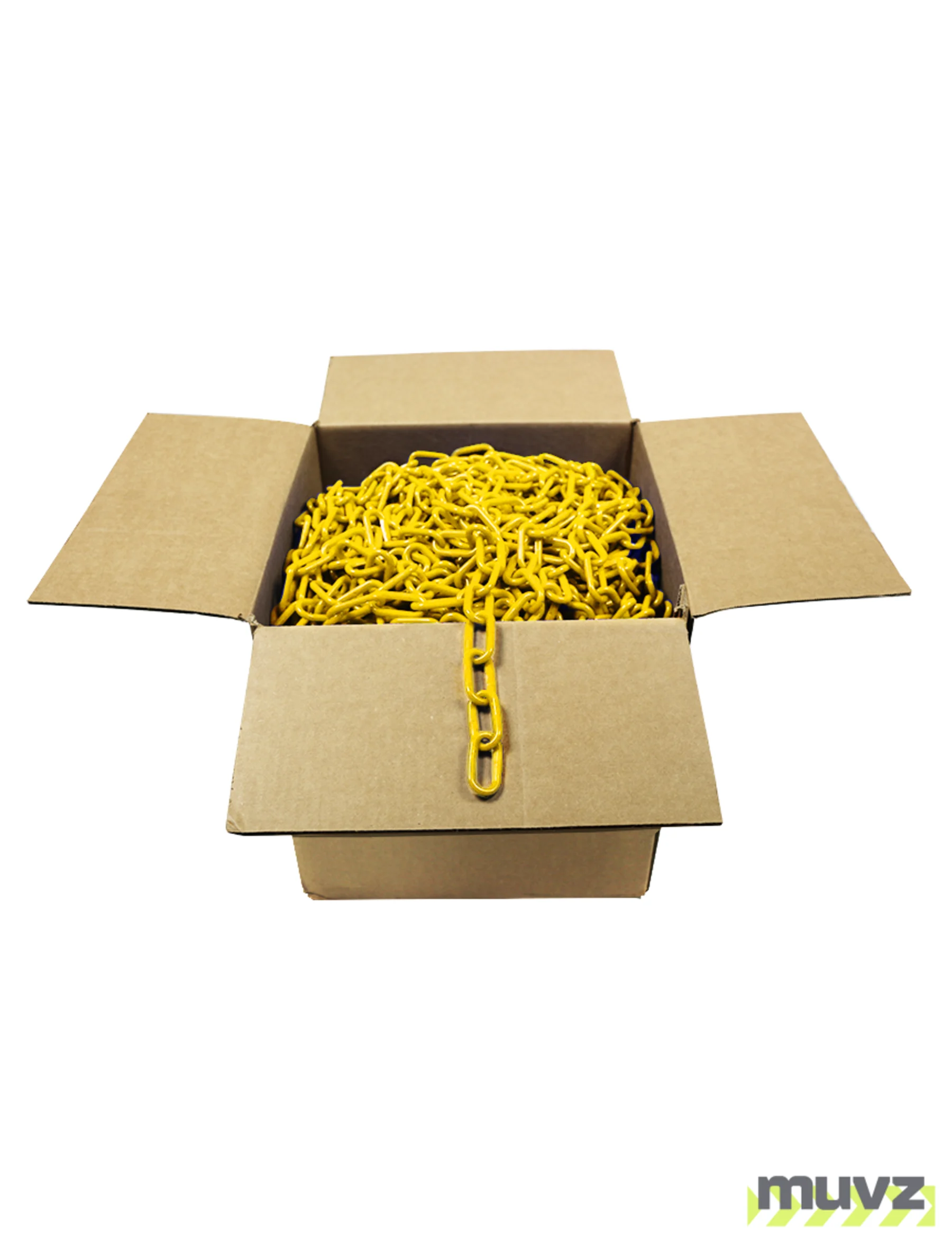 500\u0027 Box of Yellow  2\" Link, Standard Plastic Chain