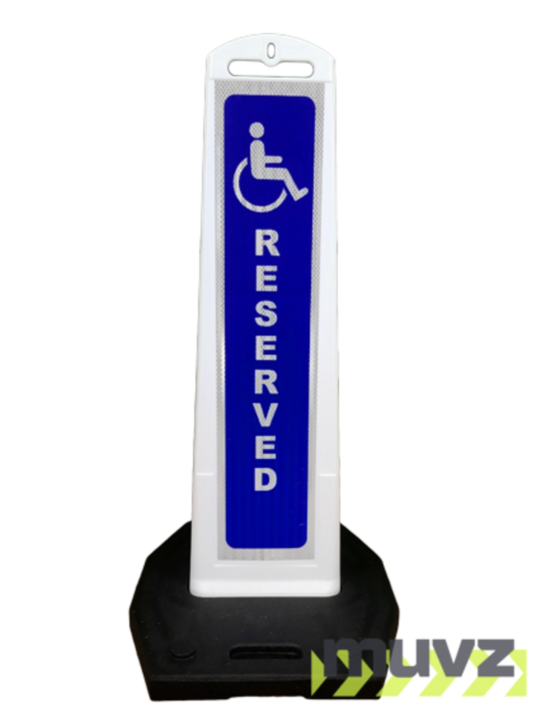 Stackable \u0027Premier Panel\u0027 barricade, \u0027Handicap Reserved\u0027 with Double Sided HI Sheeting \u0026 20 lb Base