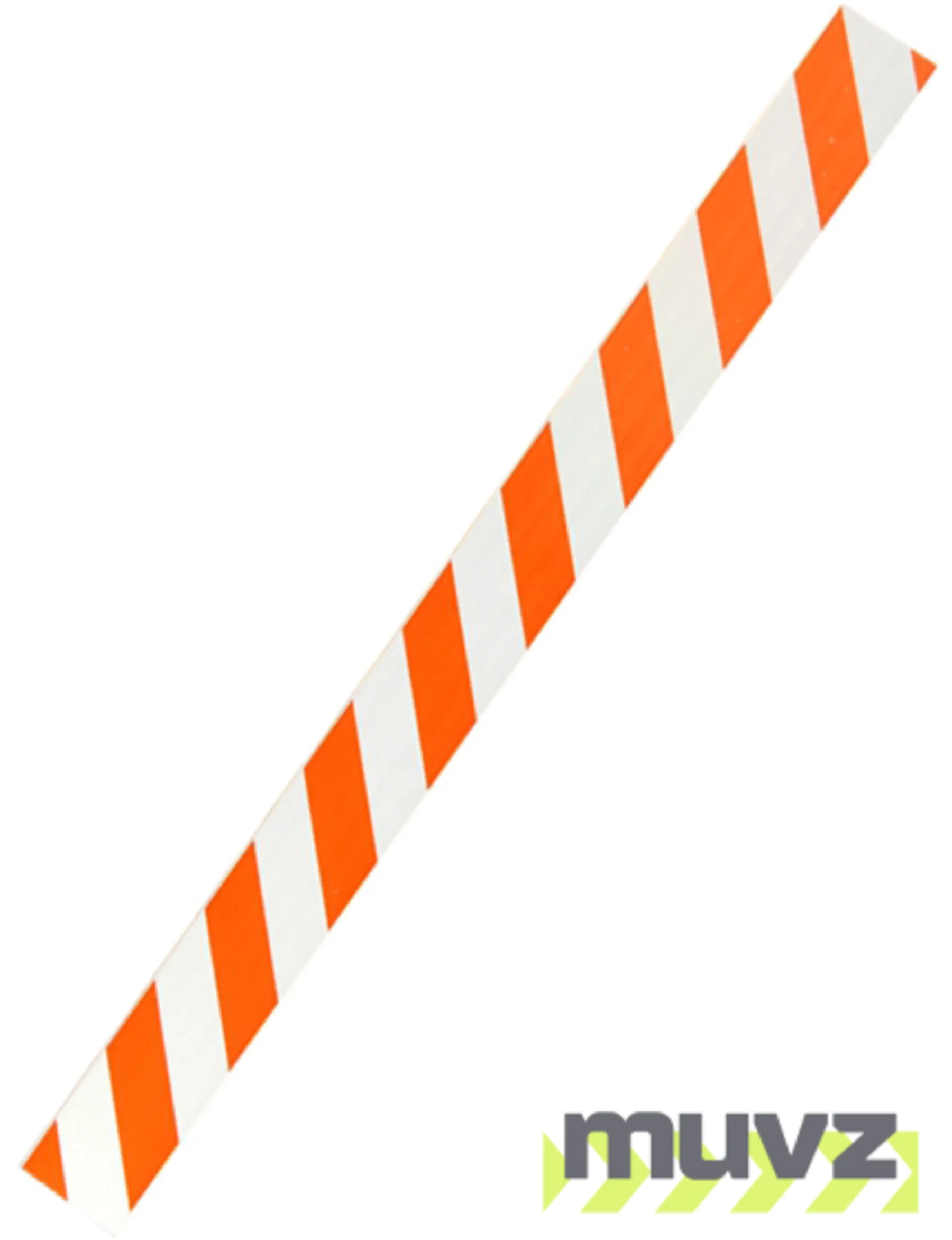 8\u0027 Plastic Rail with High Intensity (HI) Reflective Sheeting on two (2) sides