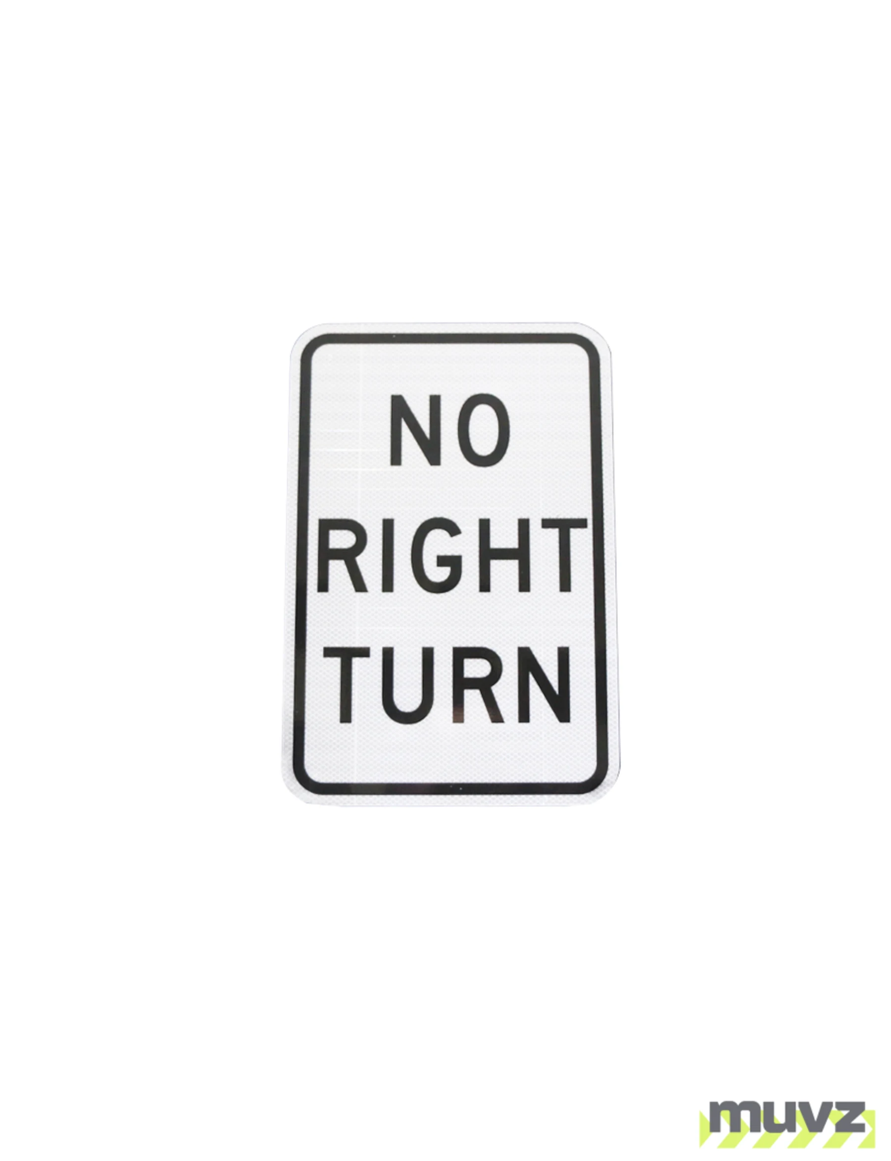 No Right Turn Sign