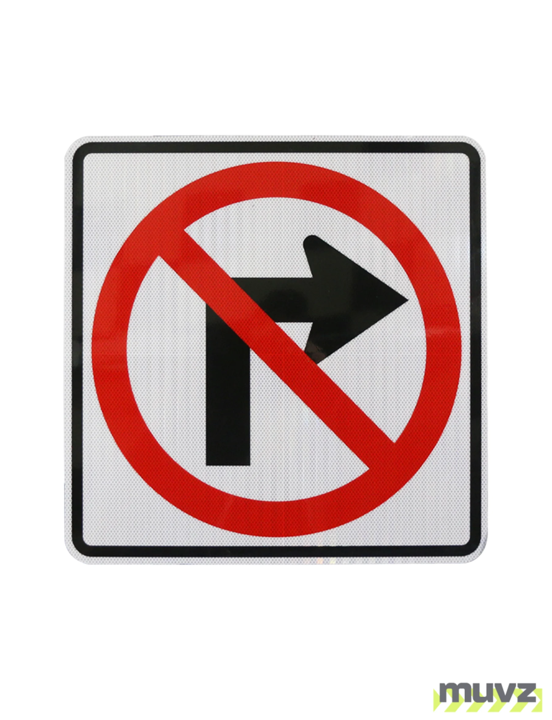No Right Turn Symbol Signs