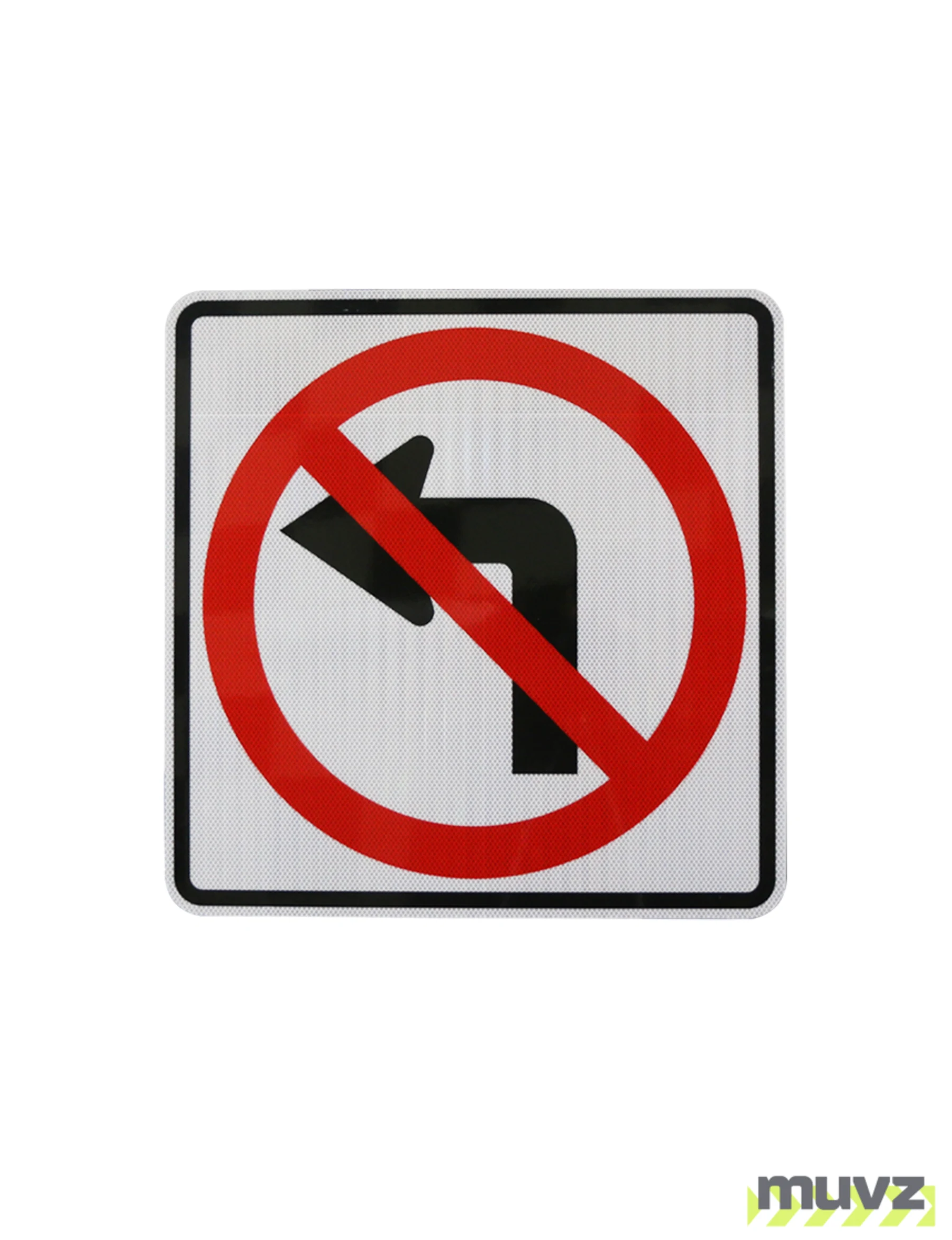 No Left Turn Symbol Signs