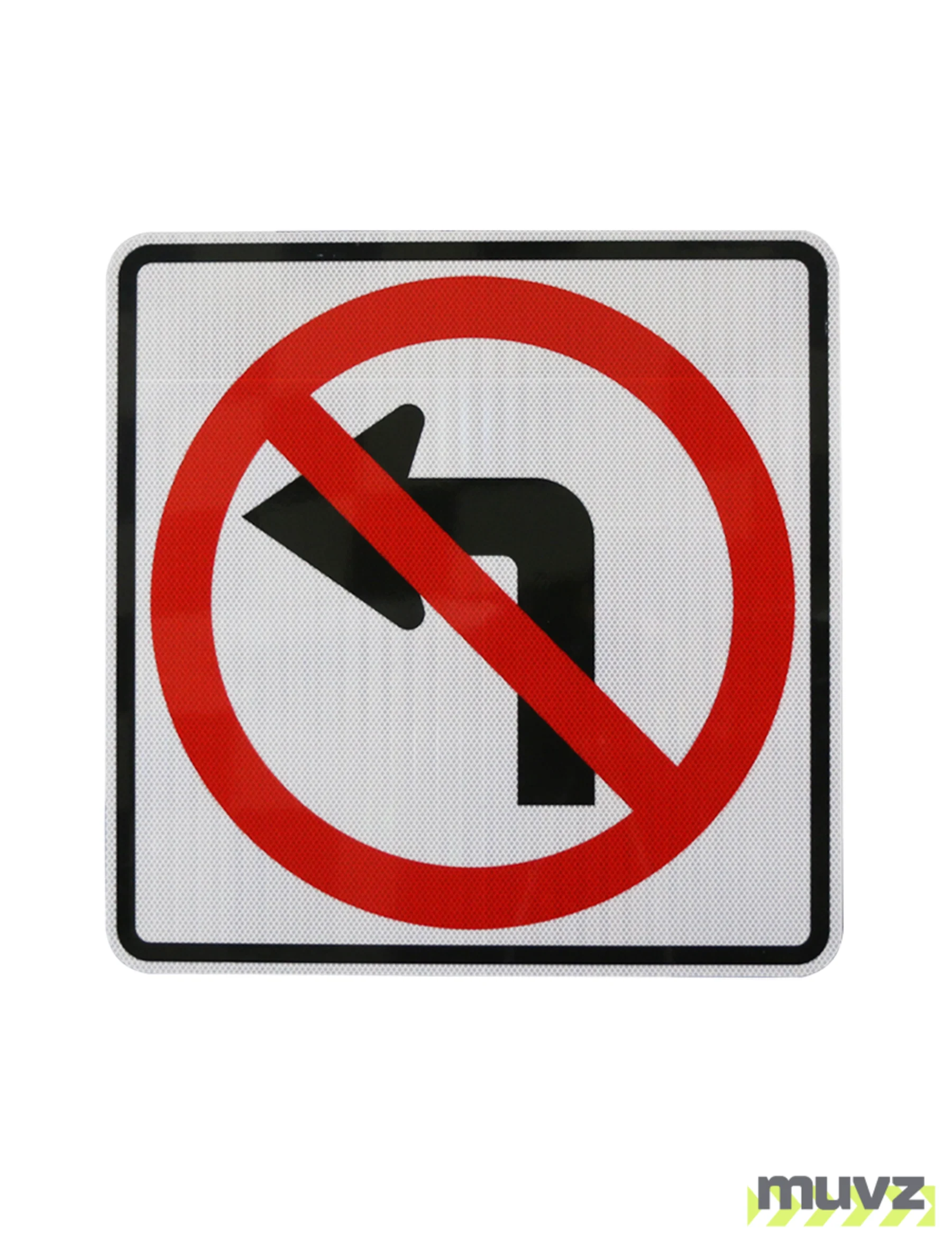 No Left Turn Symbol Signs