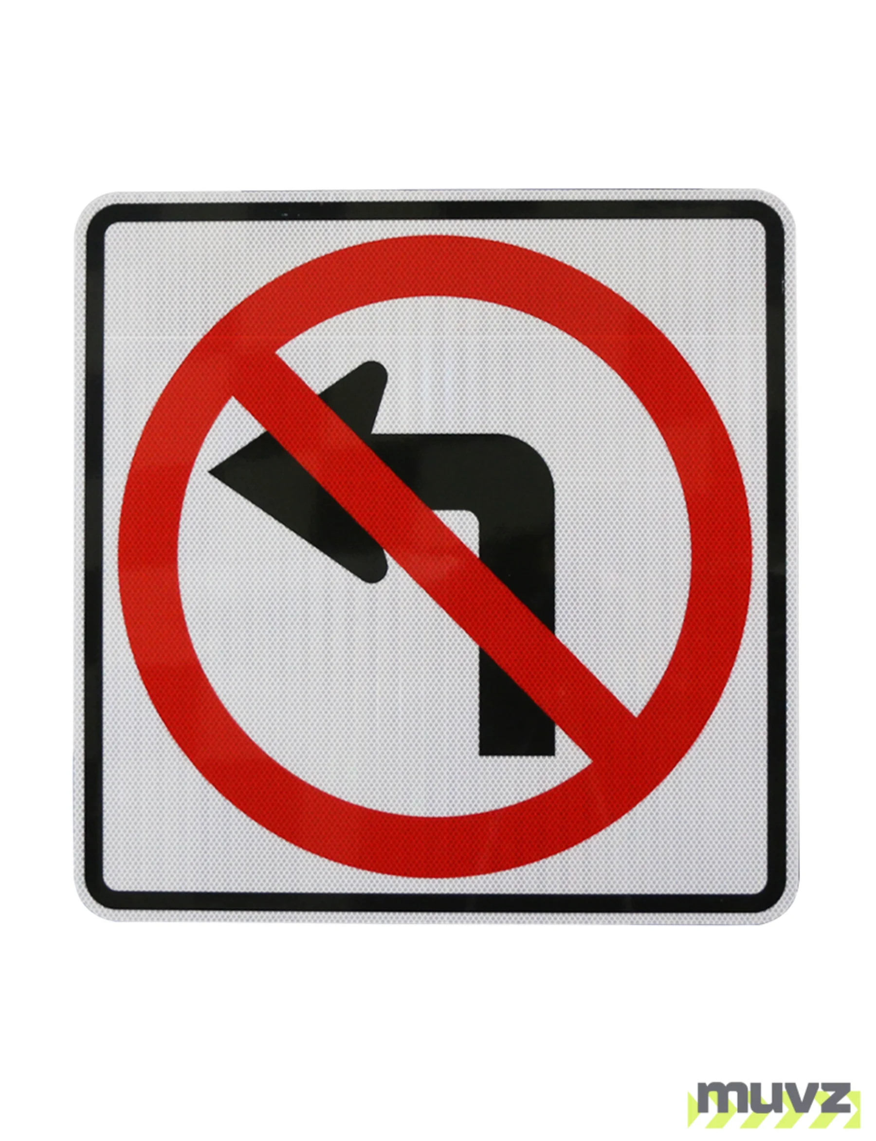 No Left Turn Symbol Signs