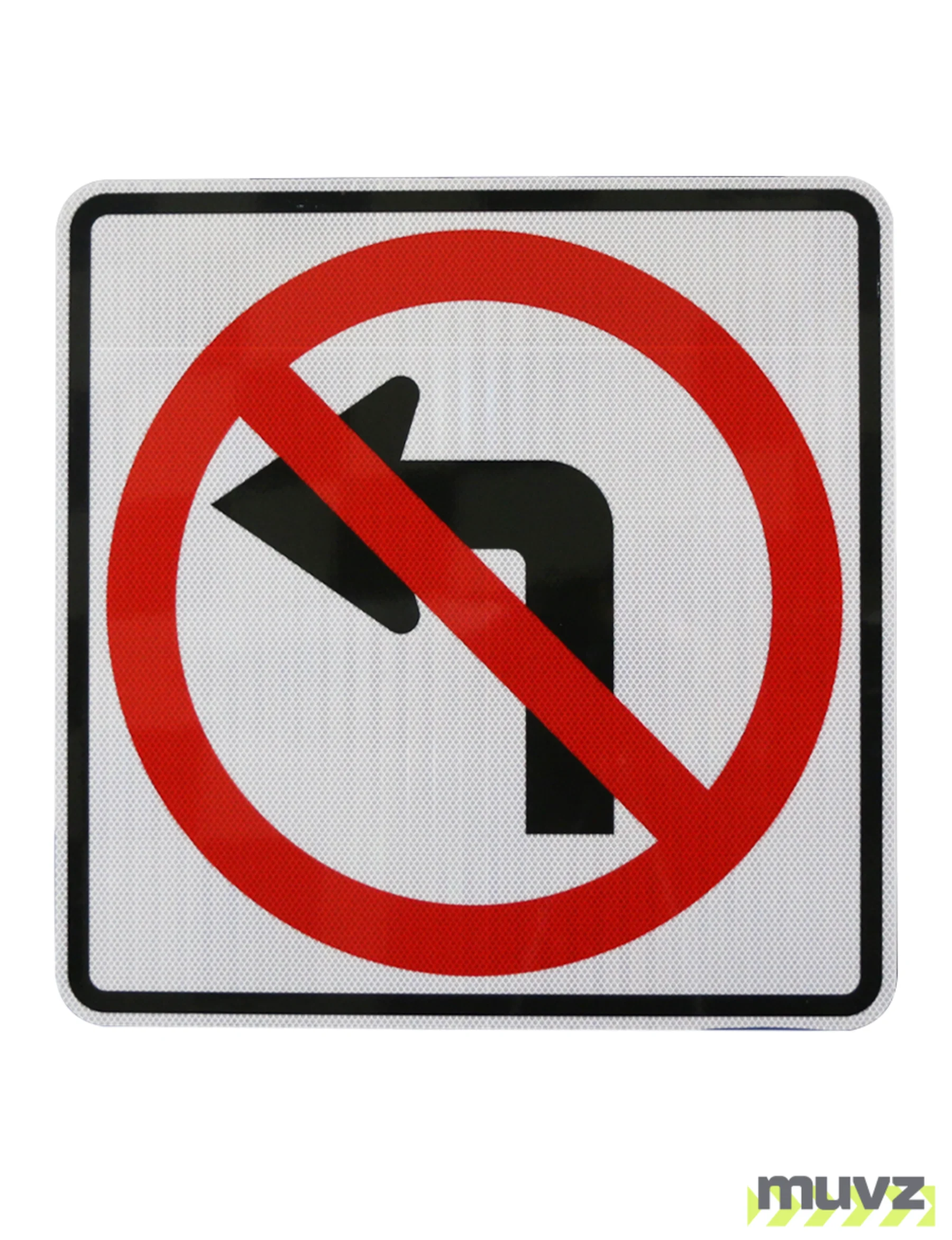 No Left Turn Symbol Signs