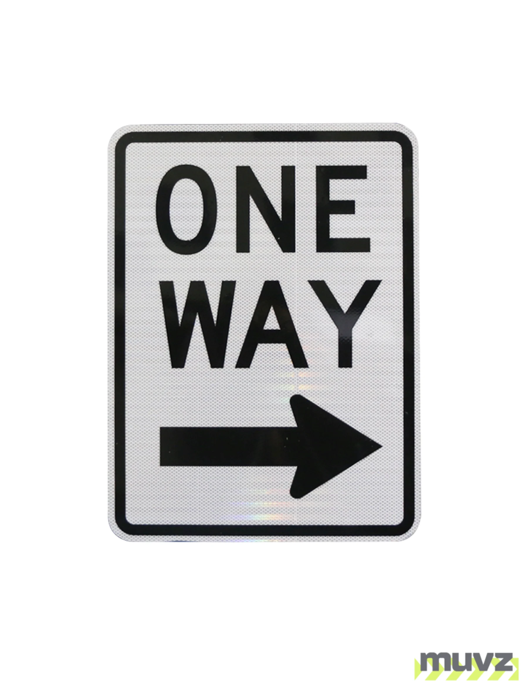 One Way with Right Arrow (Under Words) Signs