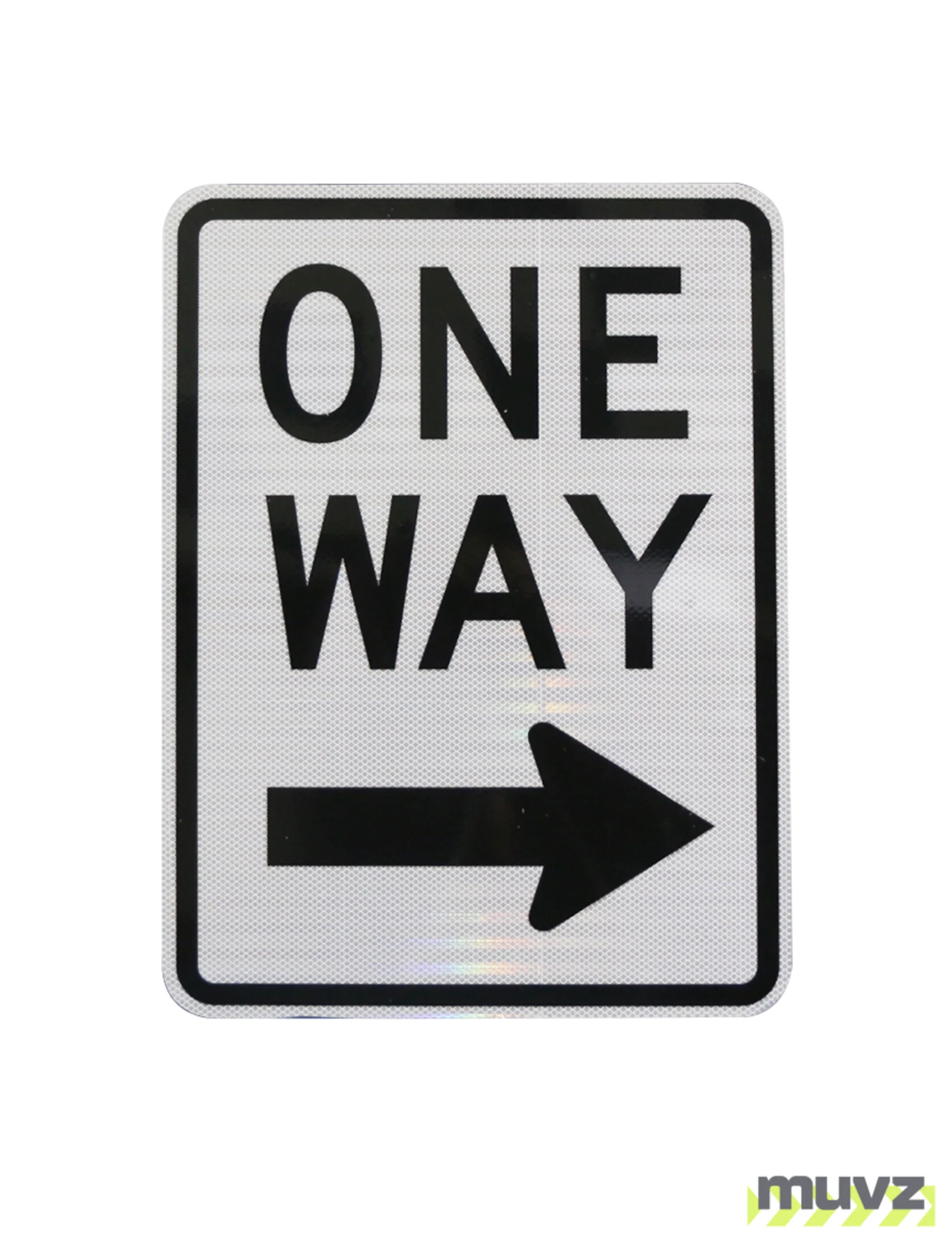 One Way with Right Arrow (Under Words) Signs