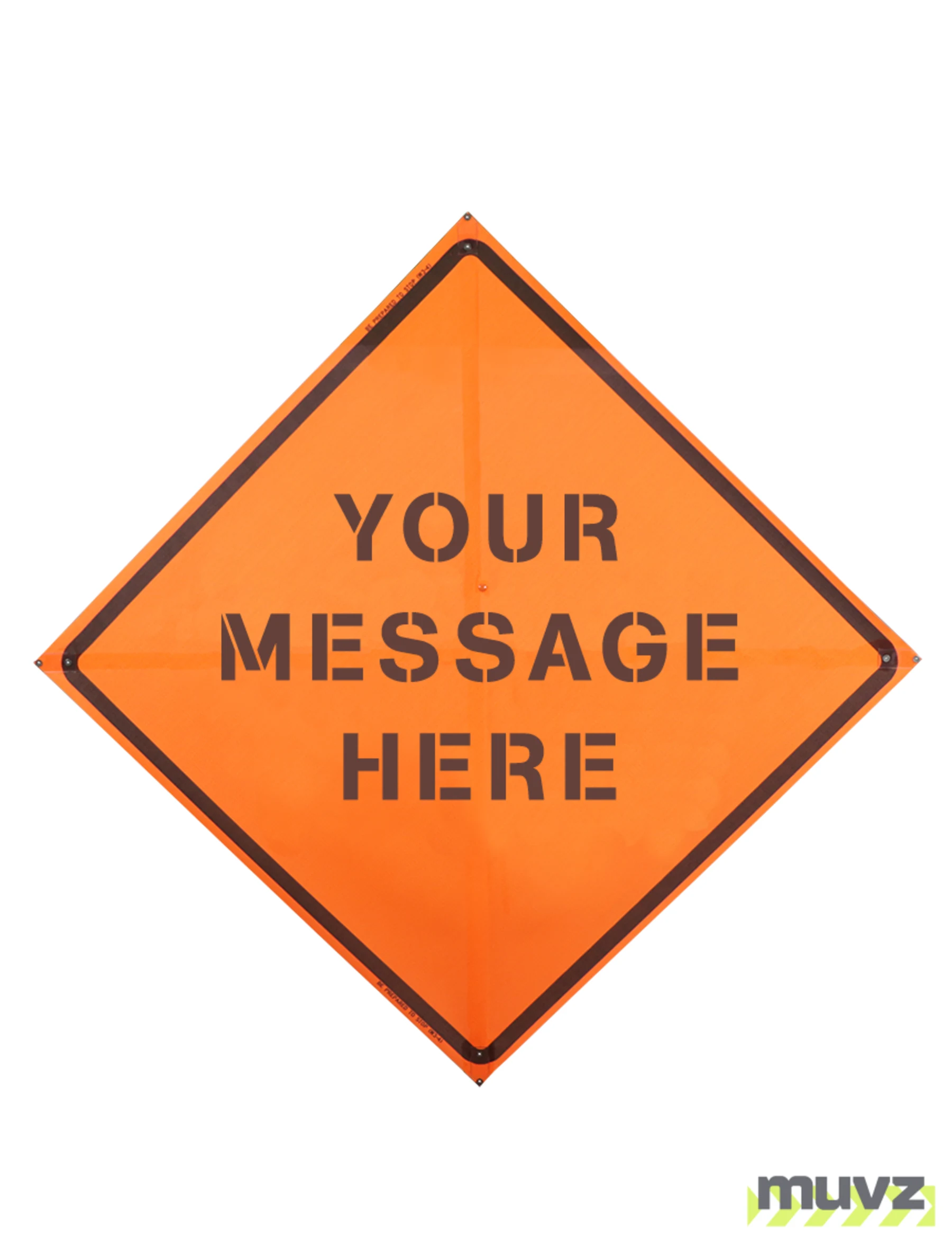 36\", Heavy Duty, Non-Reflective Mesh, Custom Roll Up Sign