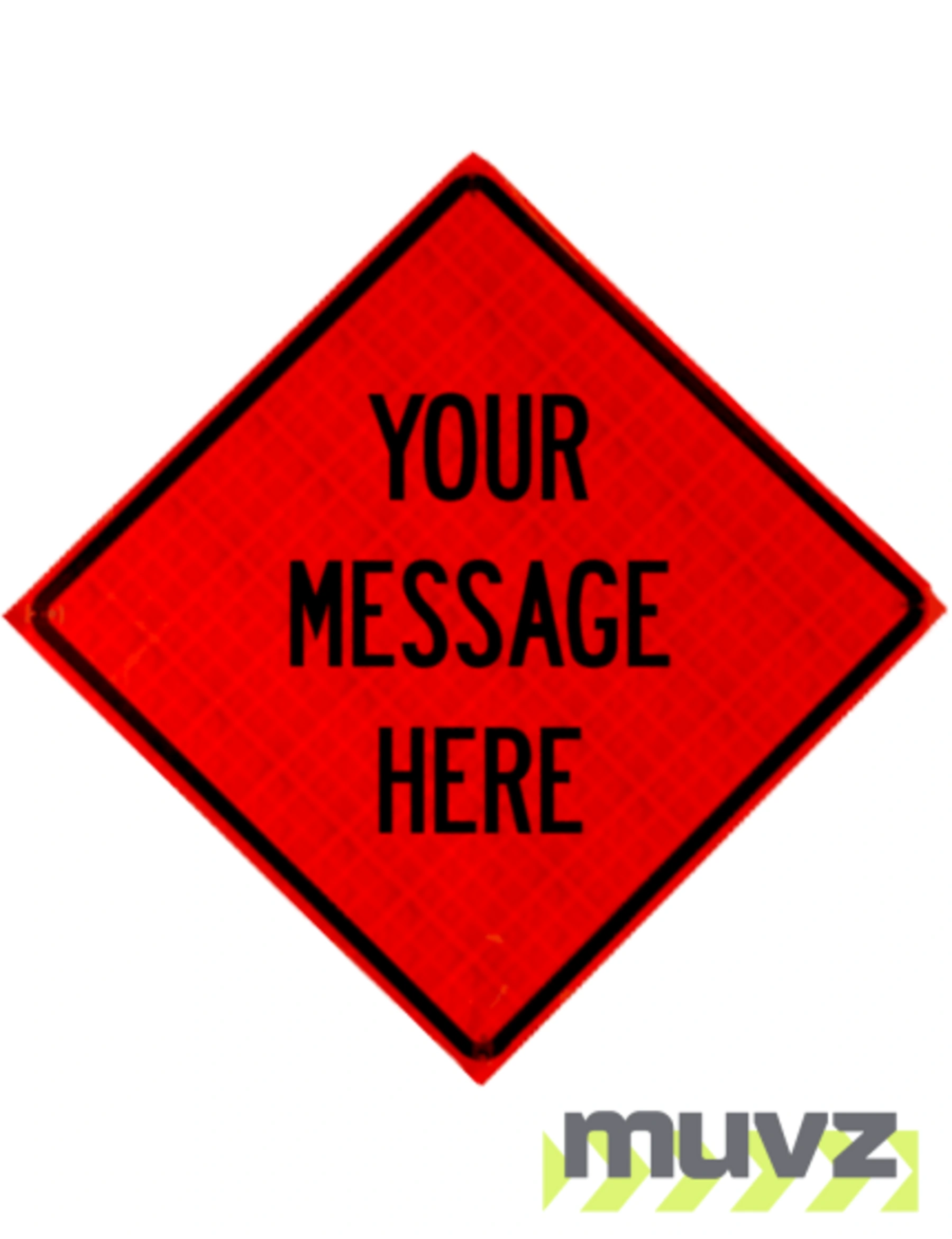 48\", Heavy Duty, Marathon-Reflective, Custom Roll Up Sign