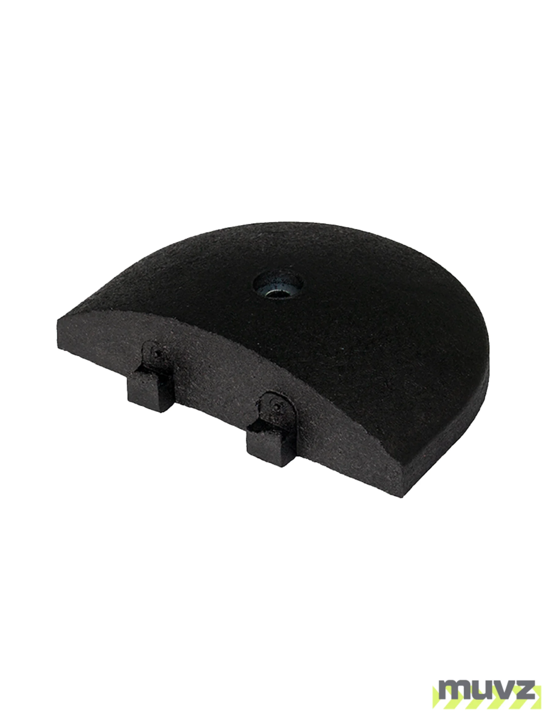 9\" Rounded End Cap for ALLEY-BUMP w/ 12\" Heavy-Duty Galvanized Steel Spikes