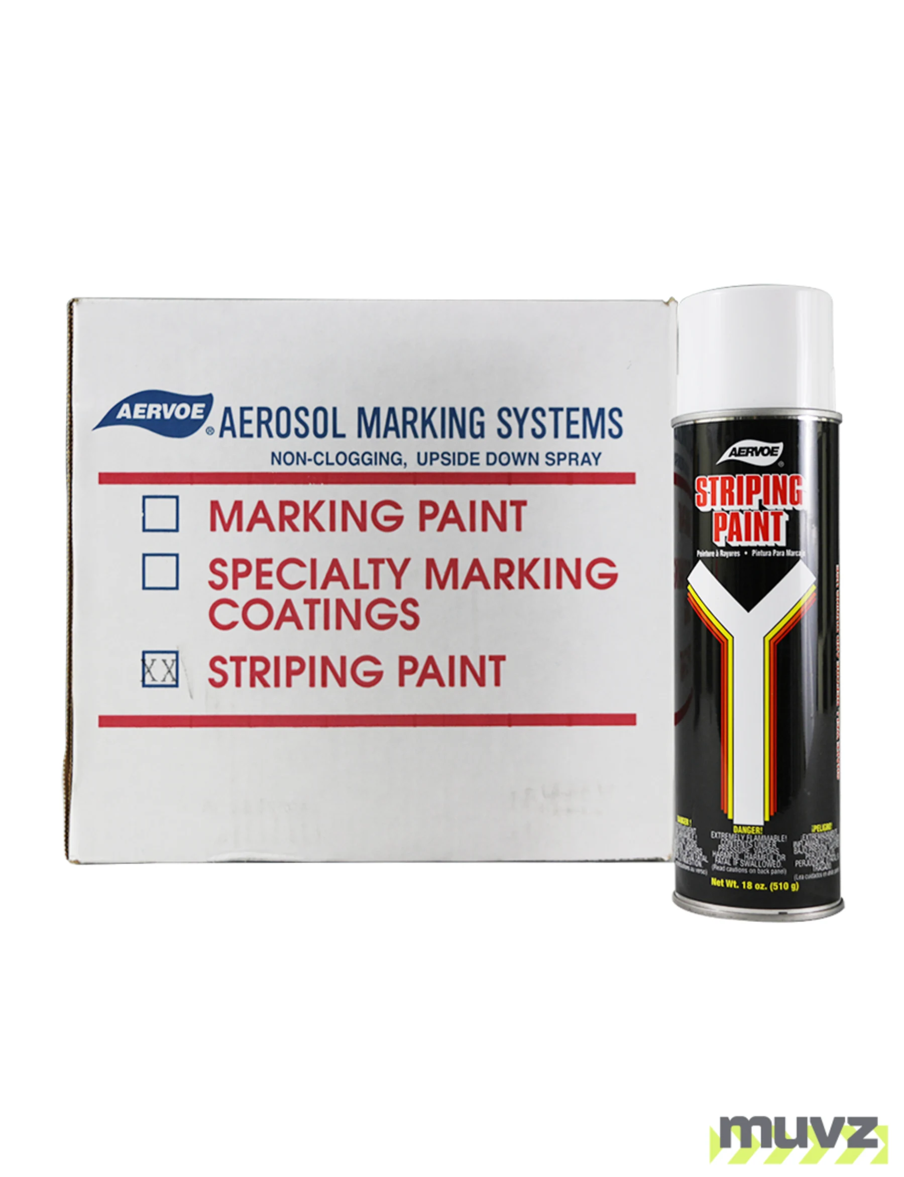 White Solvent Based, Striping Paint (Case of 12)