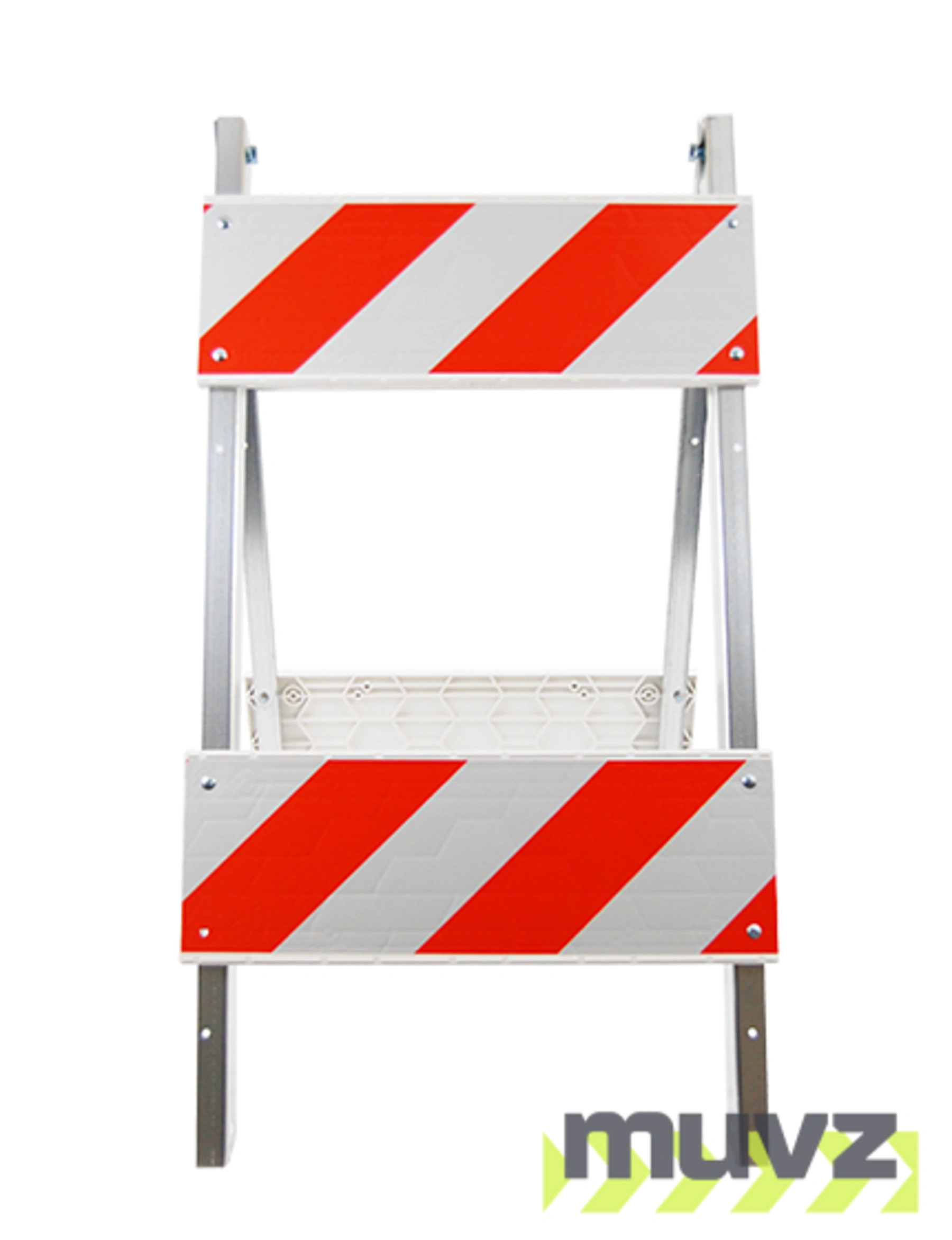 Economy+ Type II Barricade with Steel Legs, Plastic Panels \u0026 HI Reflective Sheeting