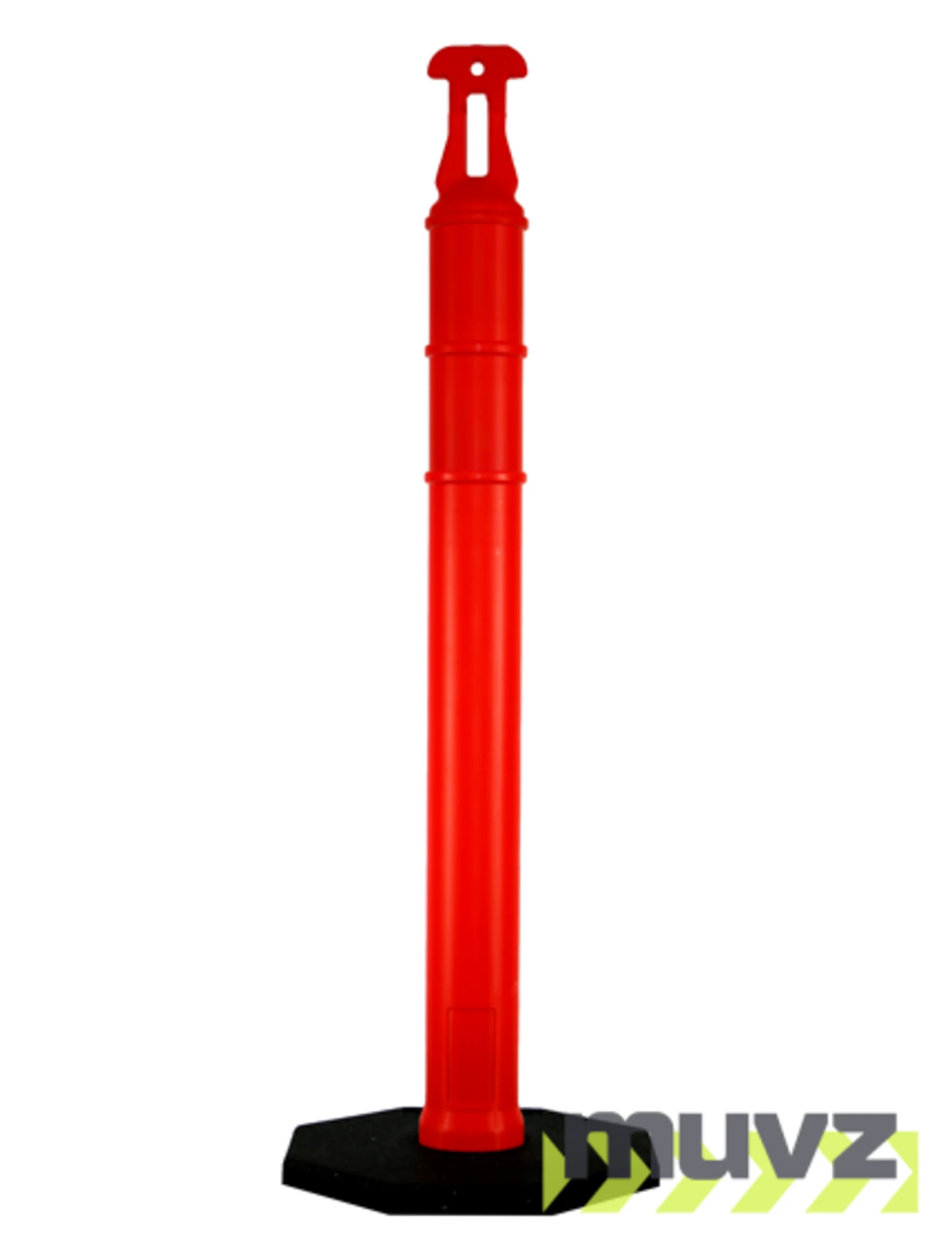 42\" ORANGE Arrow-Top Tube with 8 Lb. Base