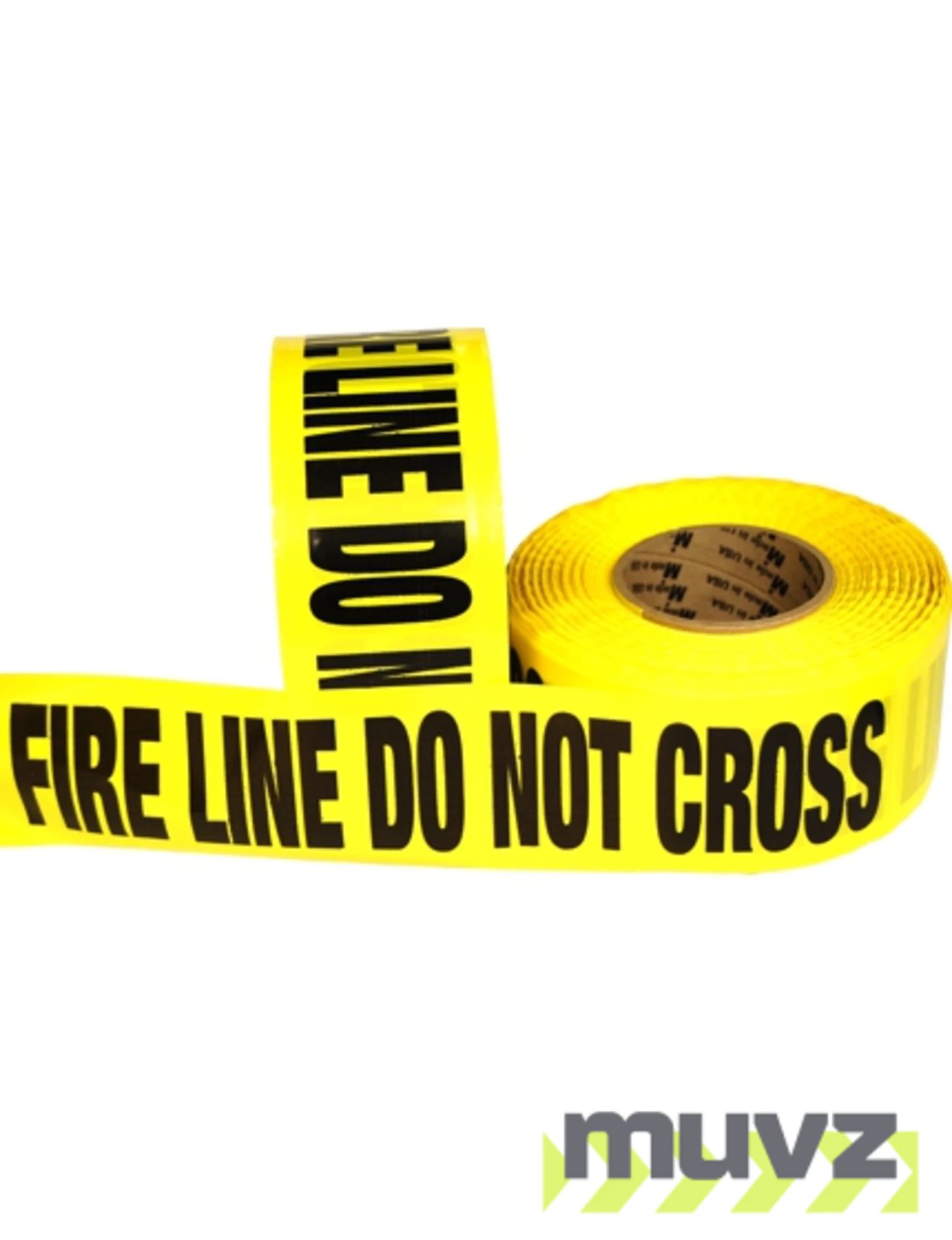 3\" x 1000\u0027 Yellow, Barrier Tape \"FIRE LINE DO NOT CROSS\"