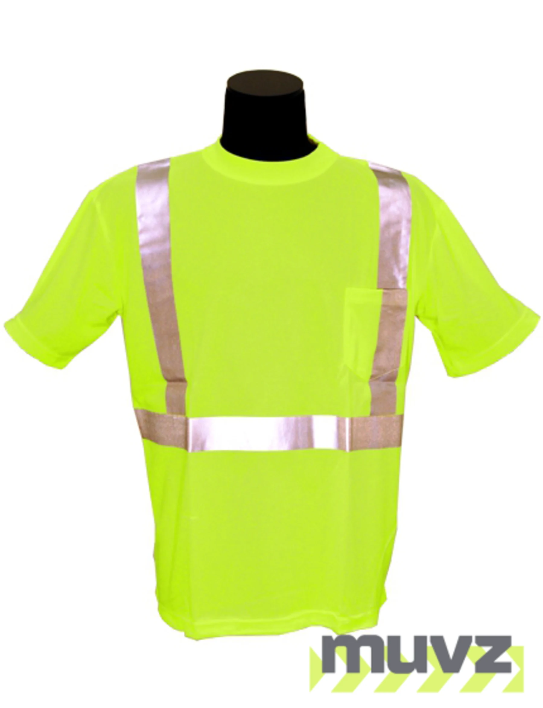 LIME, High Visibility, Microfiber Polyester Class 2 T-Shirt, Large