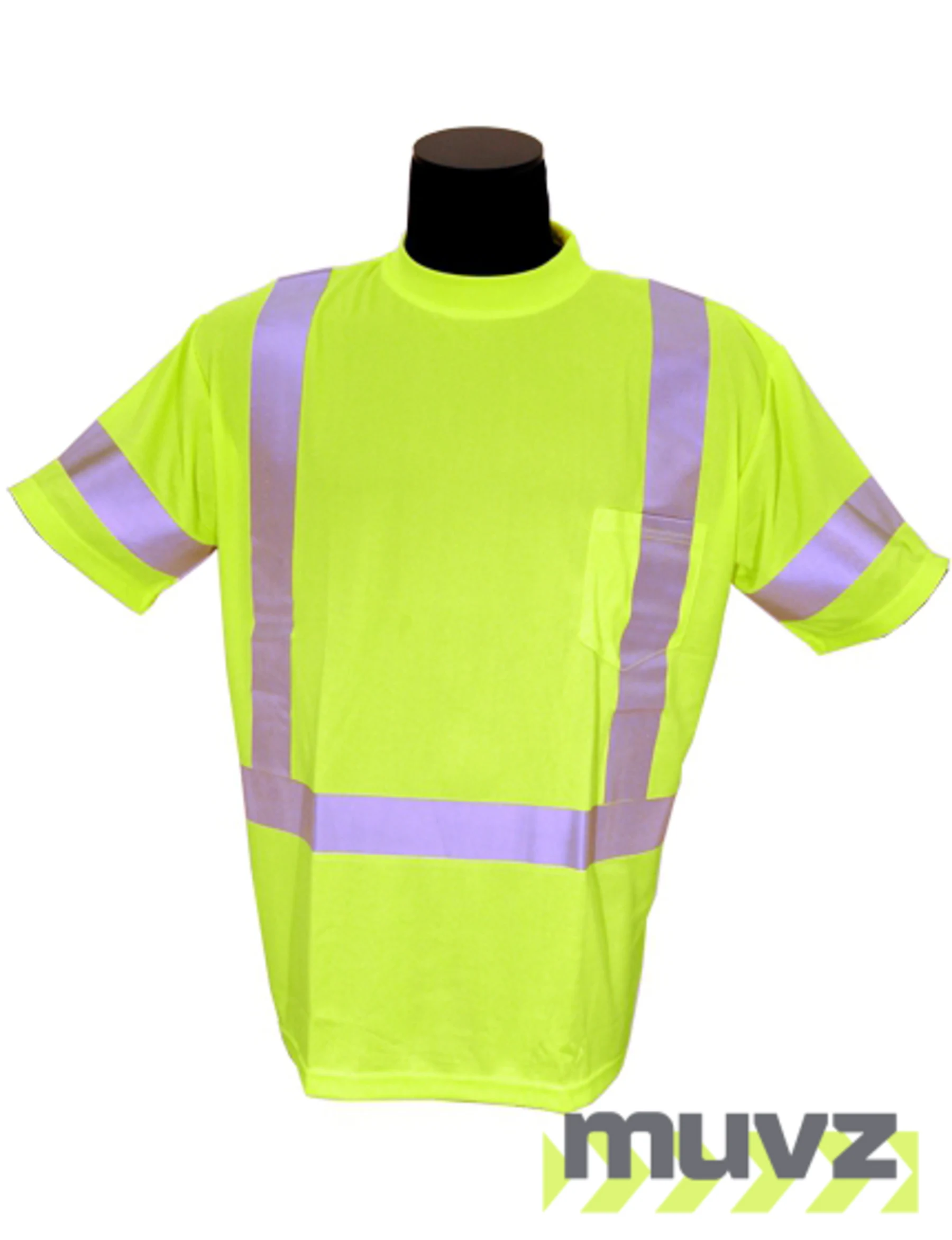 LIME, High Visibility, Microfiber Polyester Class 3 T-Shirt, Large