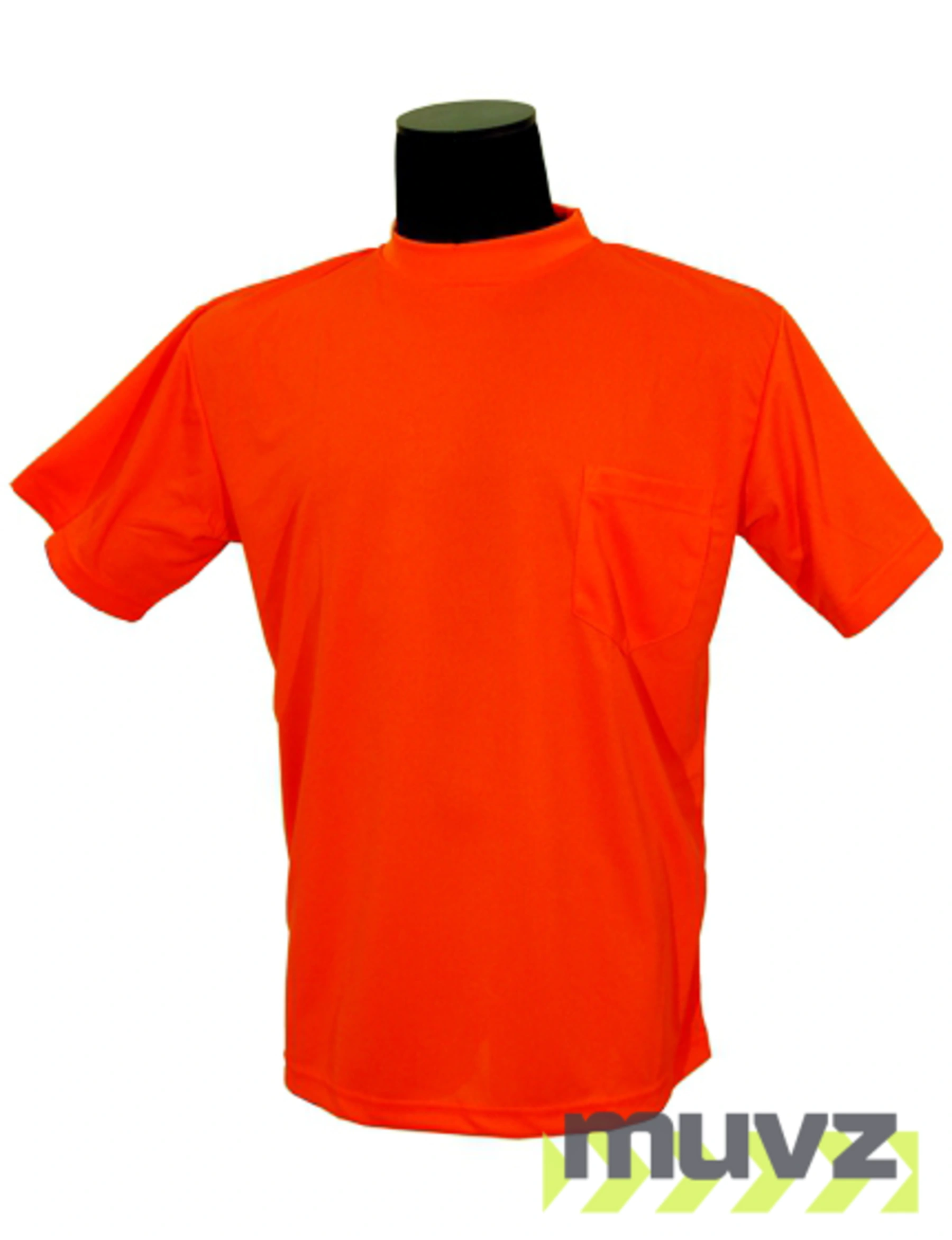 ORANGE, High Visibility, Microfiber Polyester T-Shirt, Large