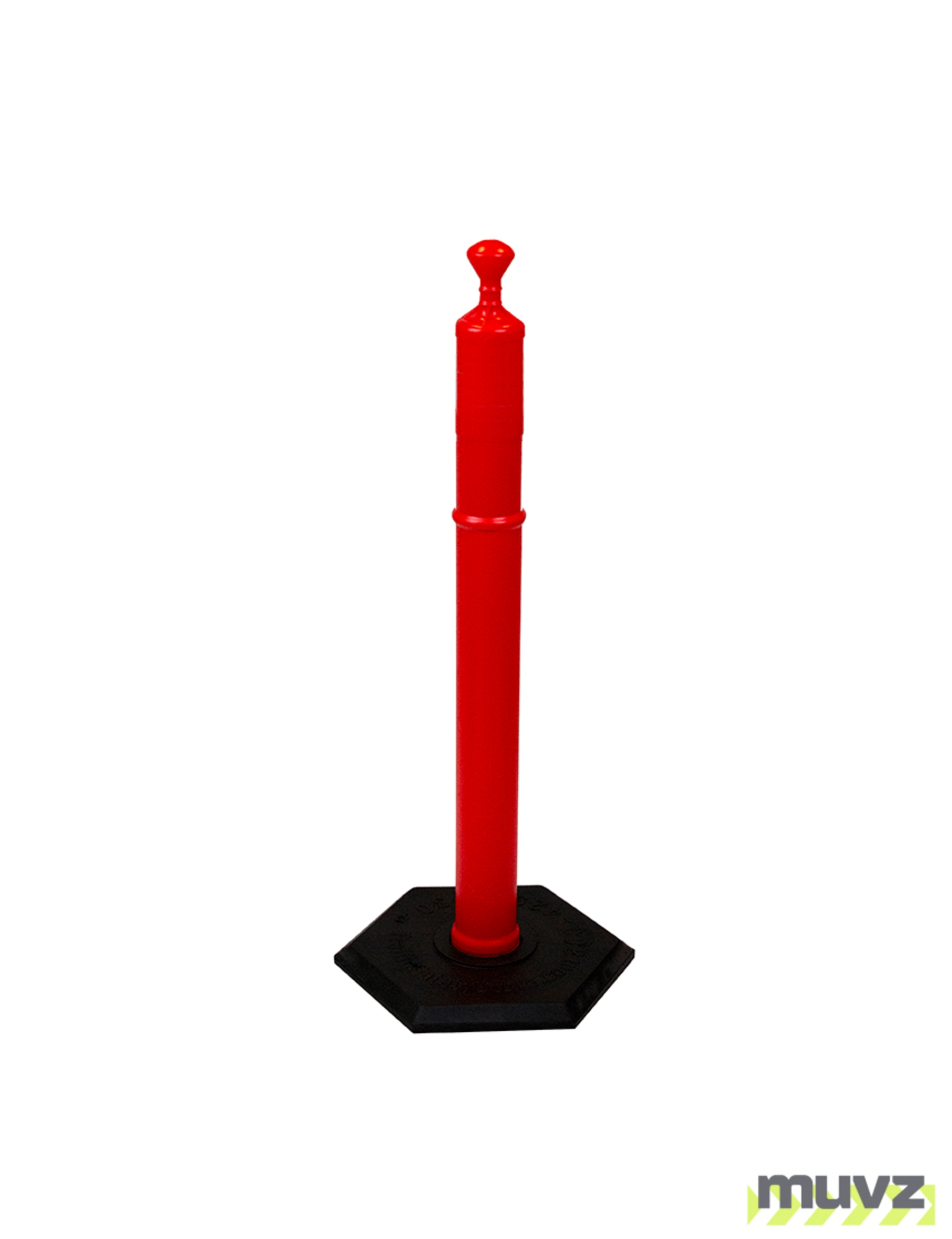 42\" ORANGE Grabber Tube with 18 Lb. Rubber Base