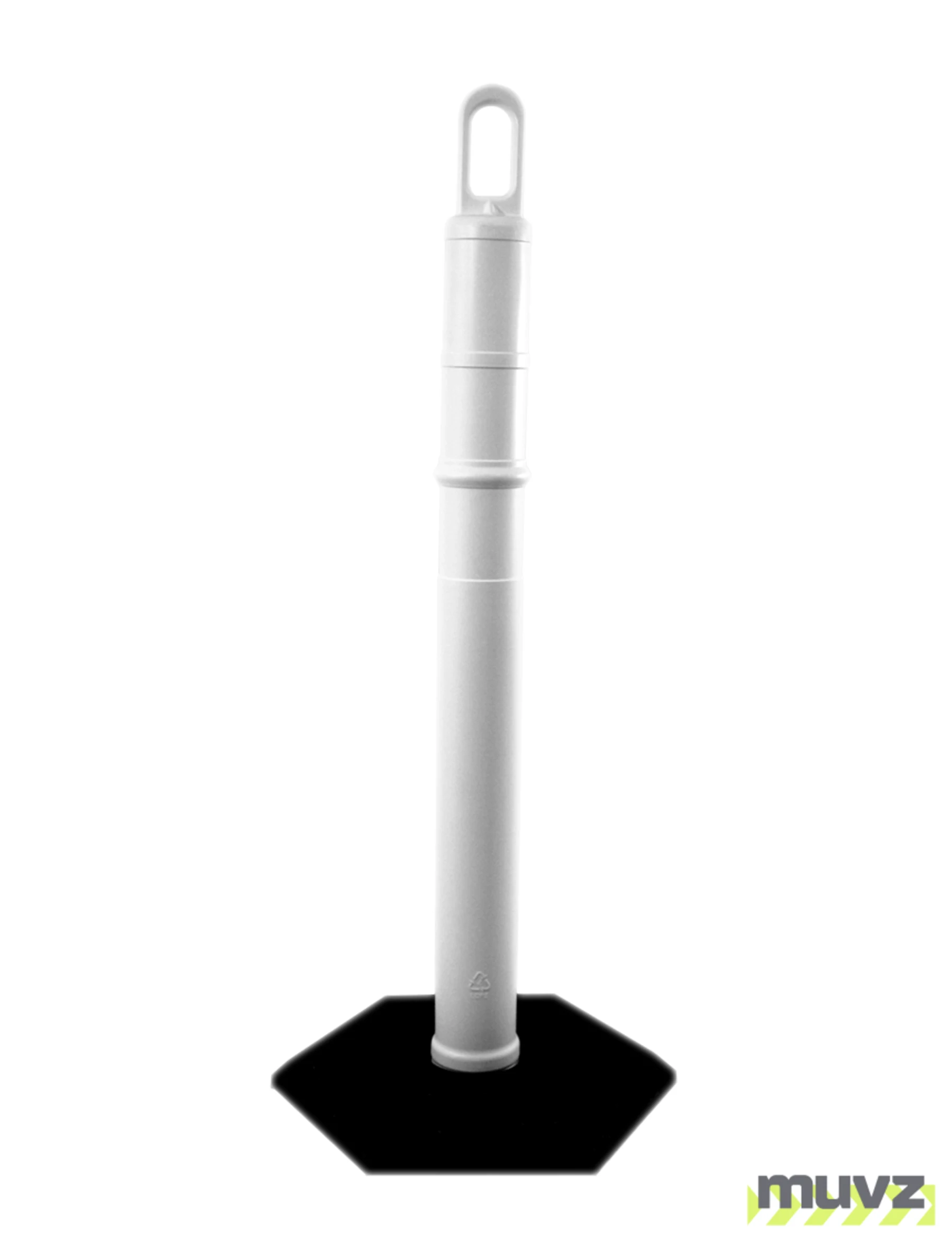 42\" WHITE Looper Tube with 8 Lb. Base