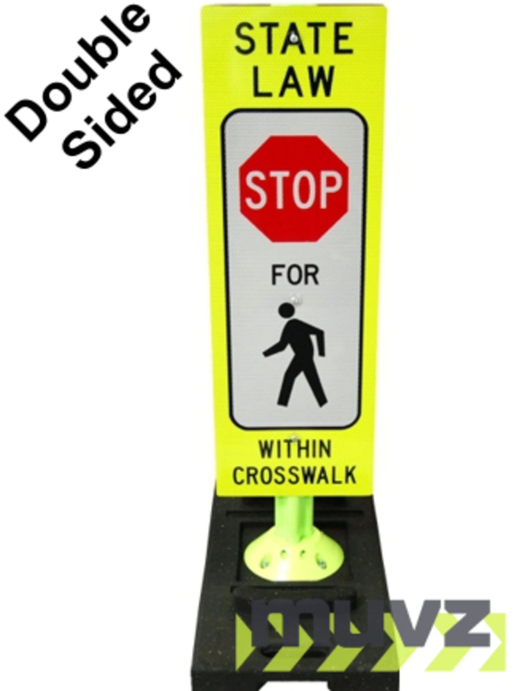 36\" x 12\" Reboundable Crosswalk Sign