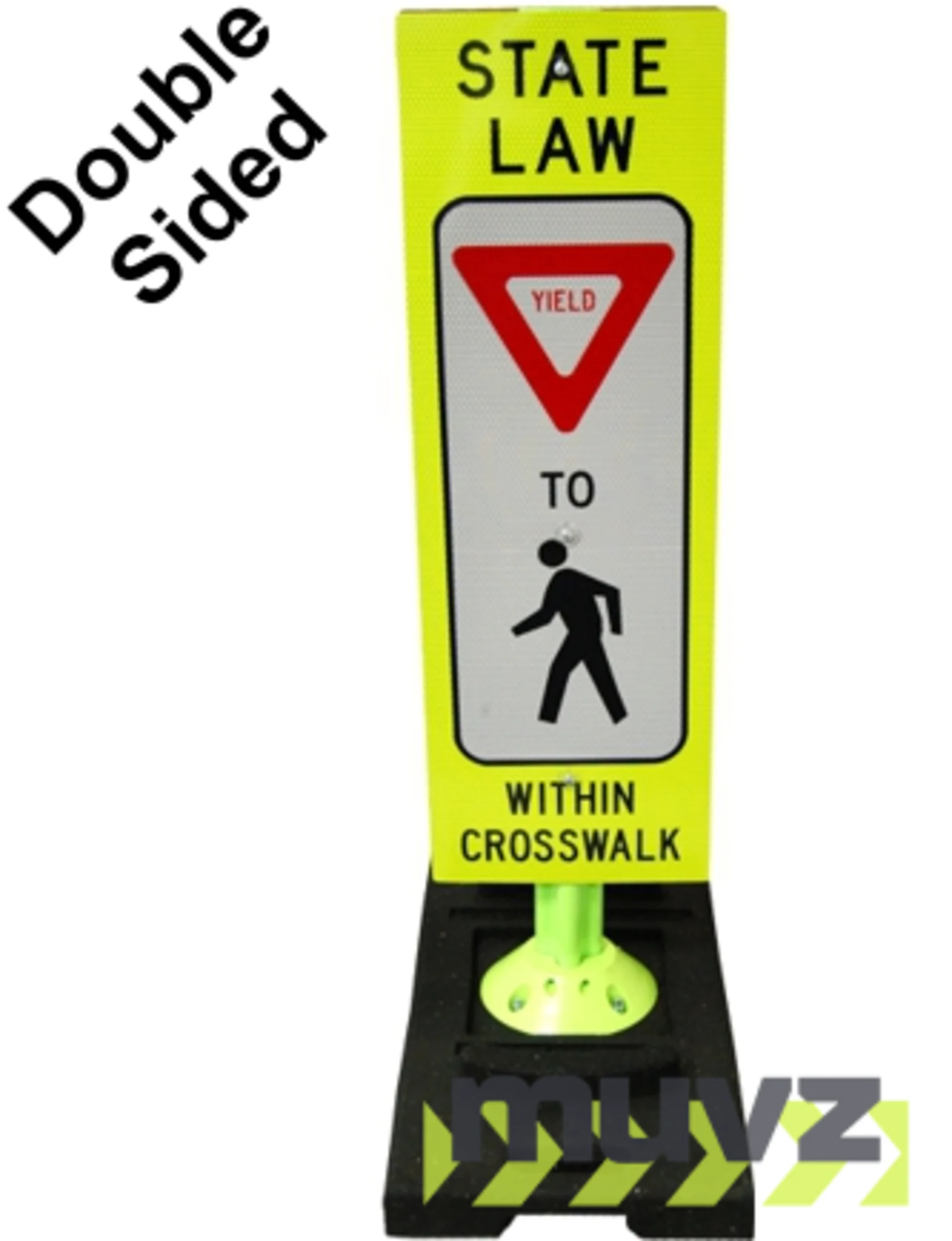 36\" x 12\" Reboundable Crosswalk Sign