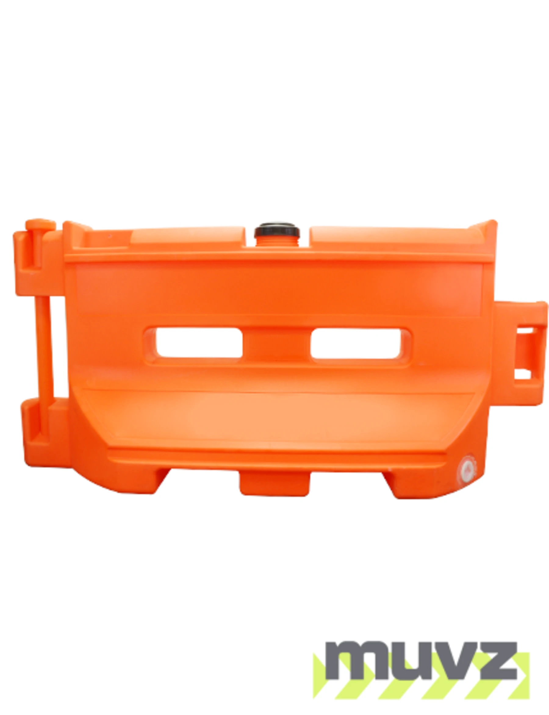 Orange 36\" x 72\" Water Fillable, Interlocking Construction Barrier