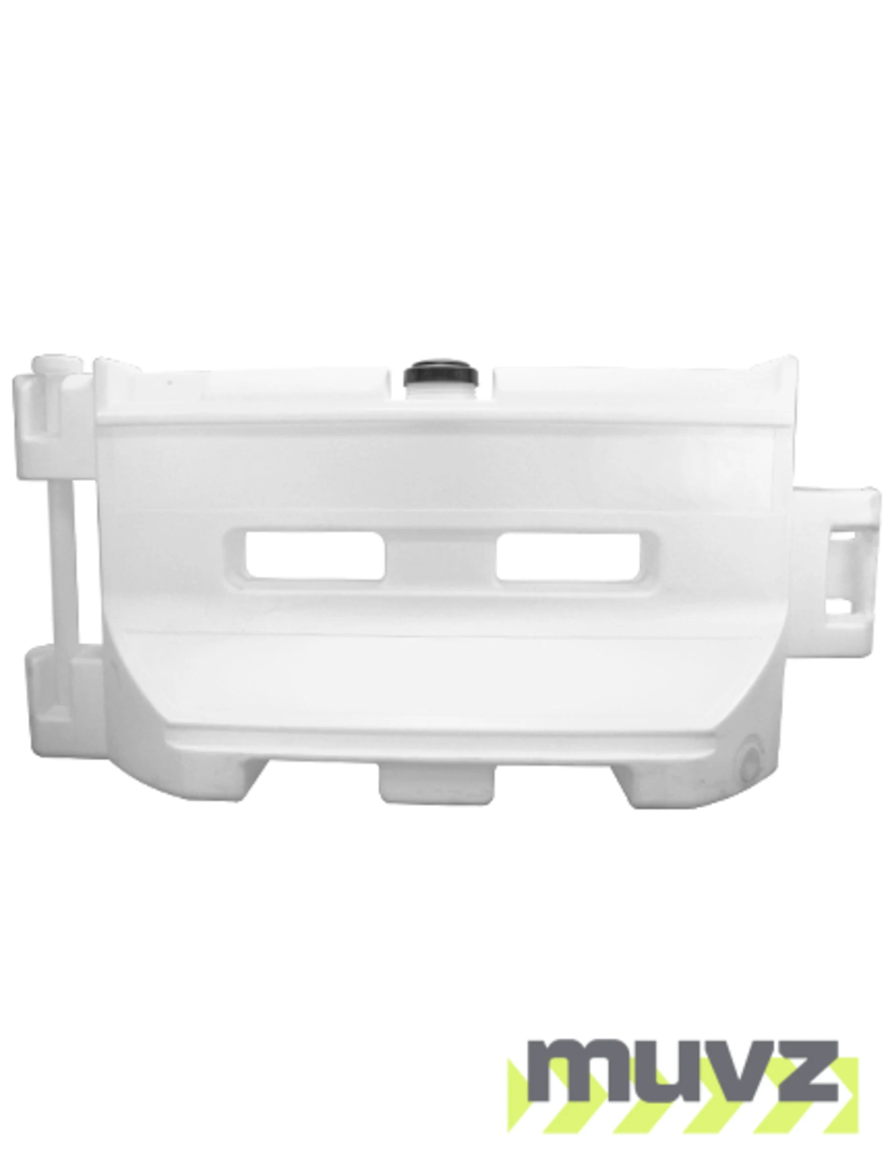 White 36\" x 72\" Water Fillable, Interlocking Construction Barrier