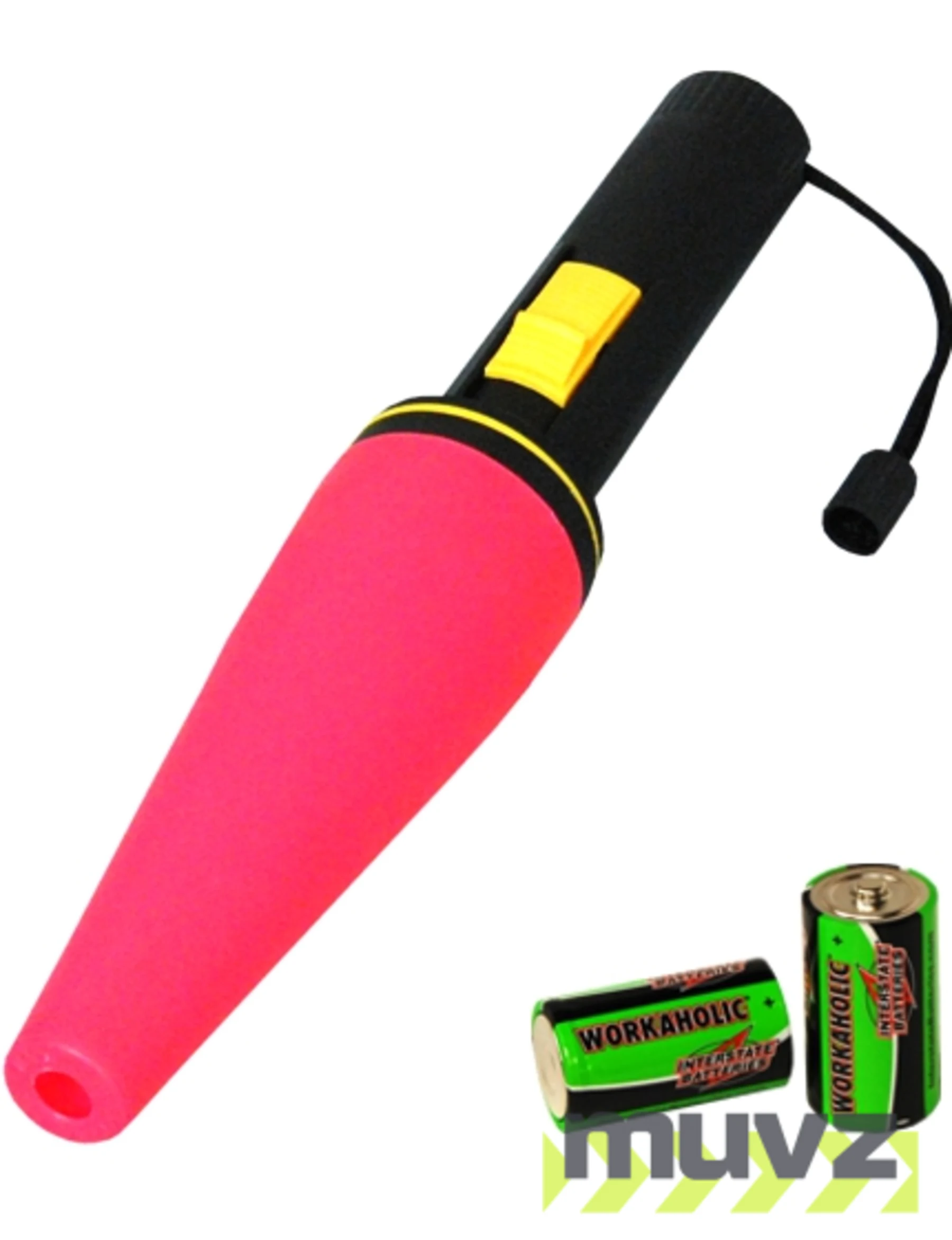 Economy Wand Kit, Contains one 7\" D-Cell Flashlight w/7\" Red Safety Cone and two D-Cell Batteries
