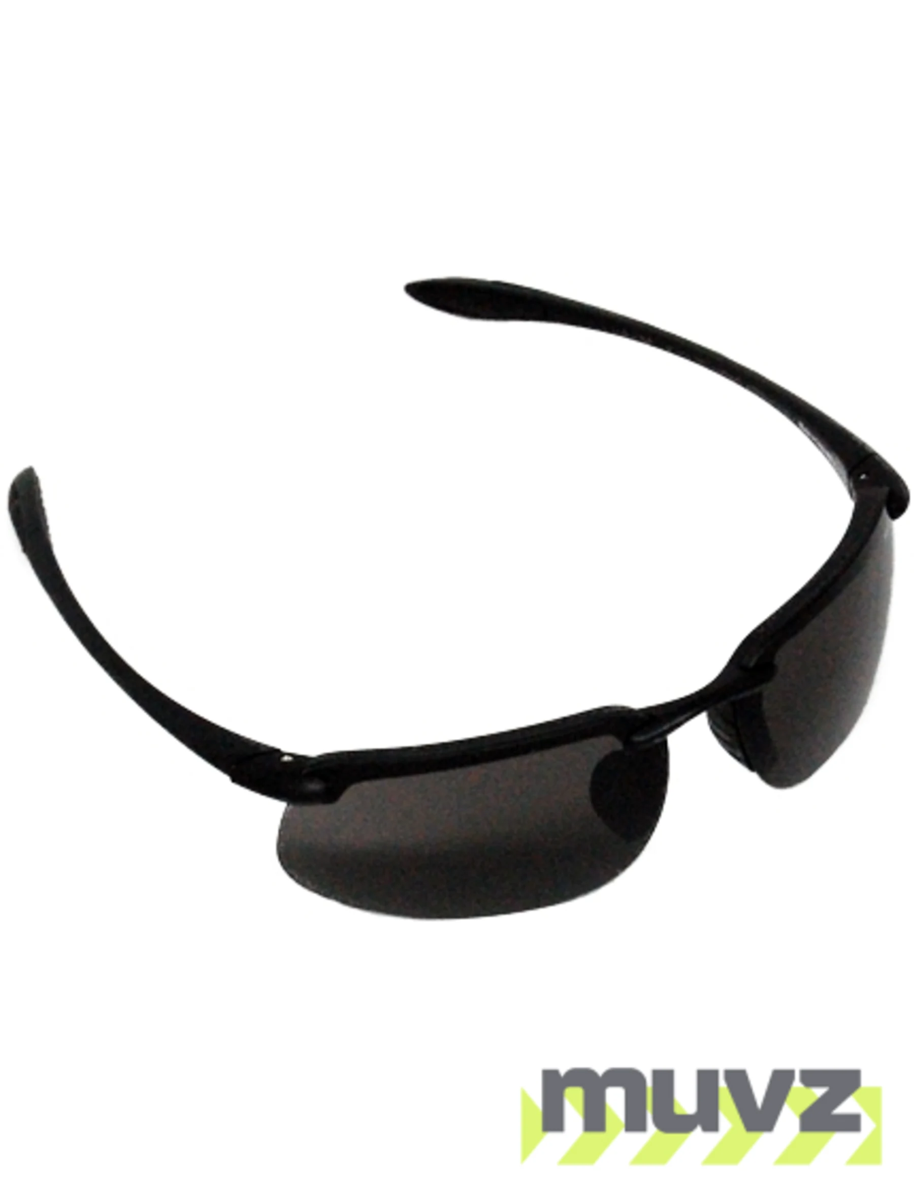 Z87+ Safety Sunglasses (rectangular lens, matte-black frame, gray anti-fog lens)