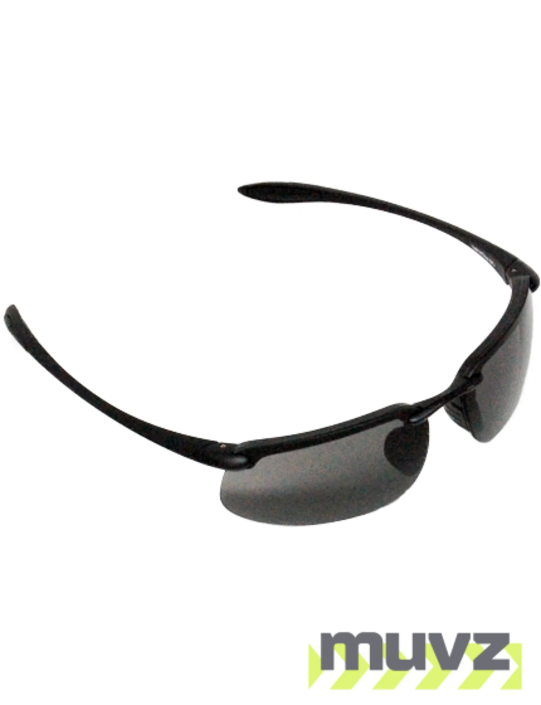 Z87+ Safety Sunglasses (rectangular lens, matte-black frame, neutral gray anti-fog lens)