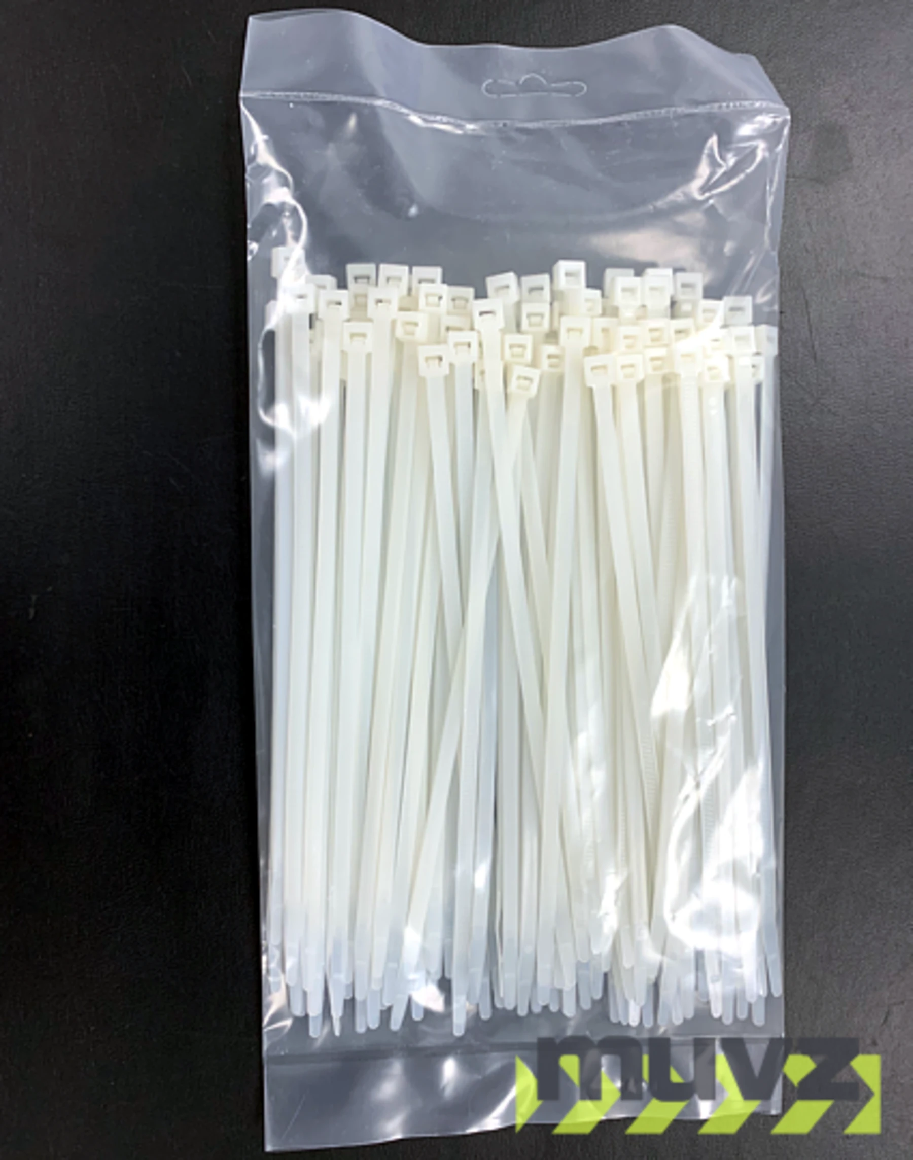 Bag of 100, 7\" Long, Natural White, Zip Ties
